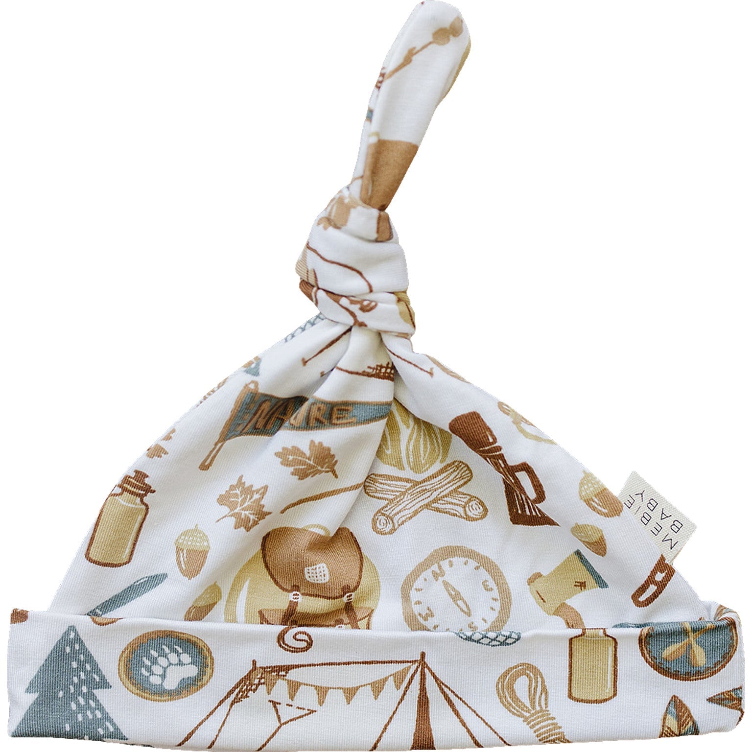 Camping Trip Bamboo Newborn Knot Hat  Mebie Baby