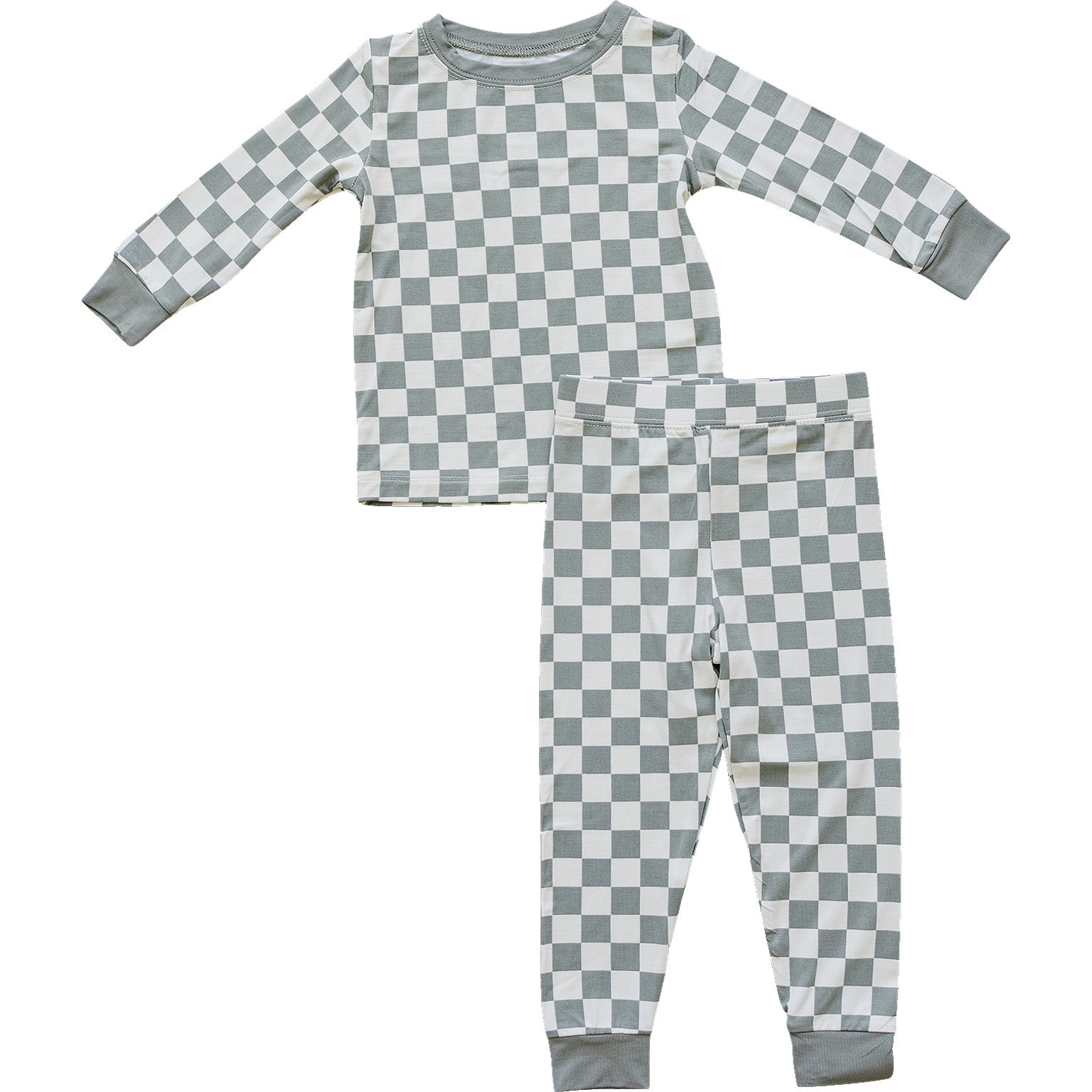 Light Green Checkered Bamboo Cozy Set  Mebie Baby