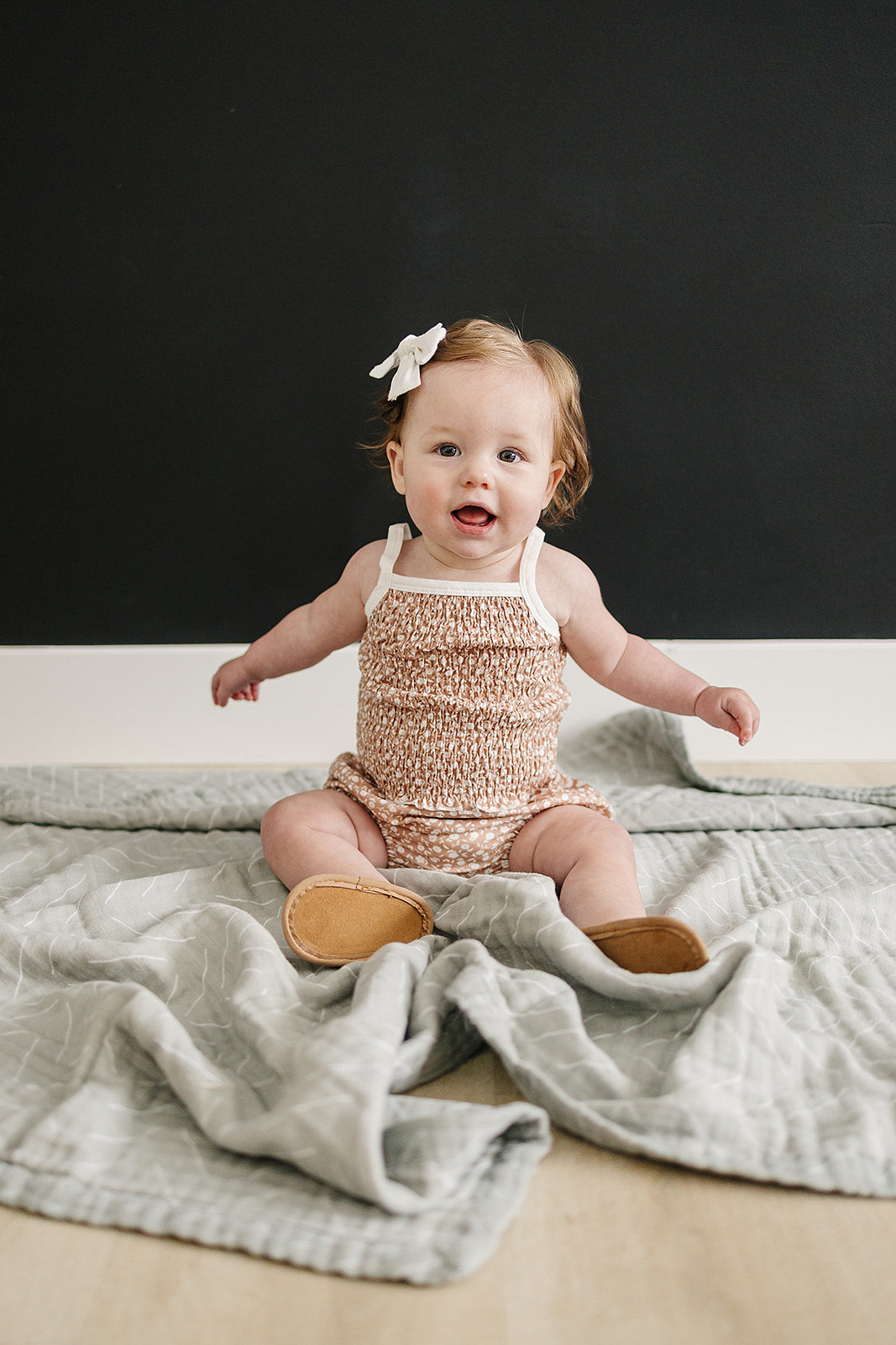 Ruched Floral Bloomer Set Mebie Baby