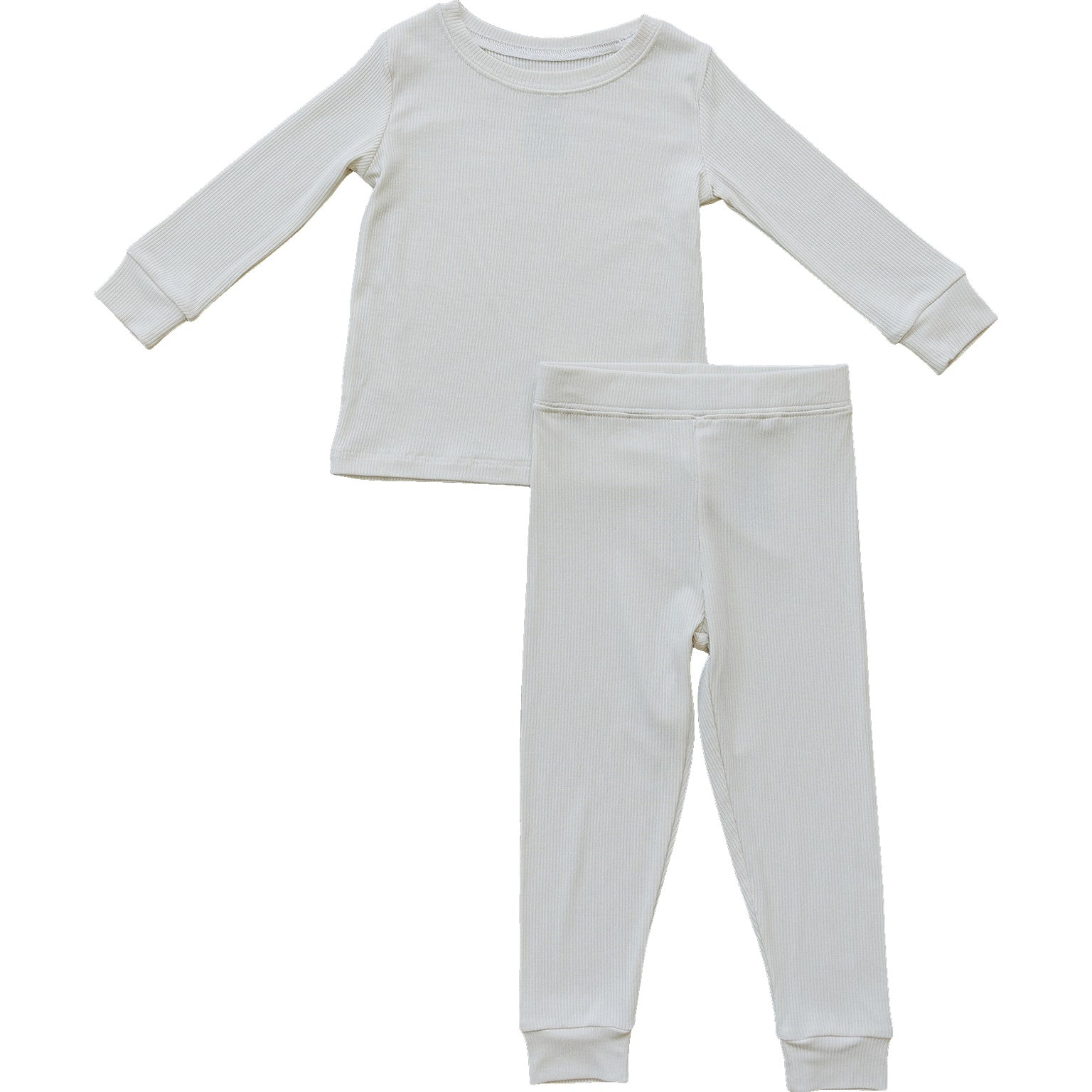 Cream Ribbed Bamboo Cozy Set  Mebie Baby