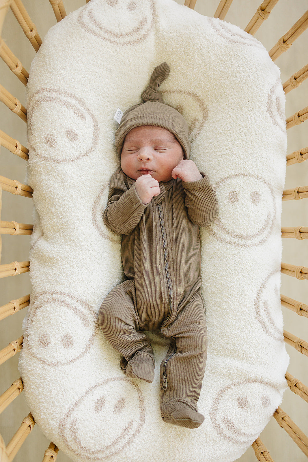 Cocoa Organic Cotton Ribbed Zipper