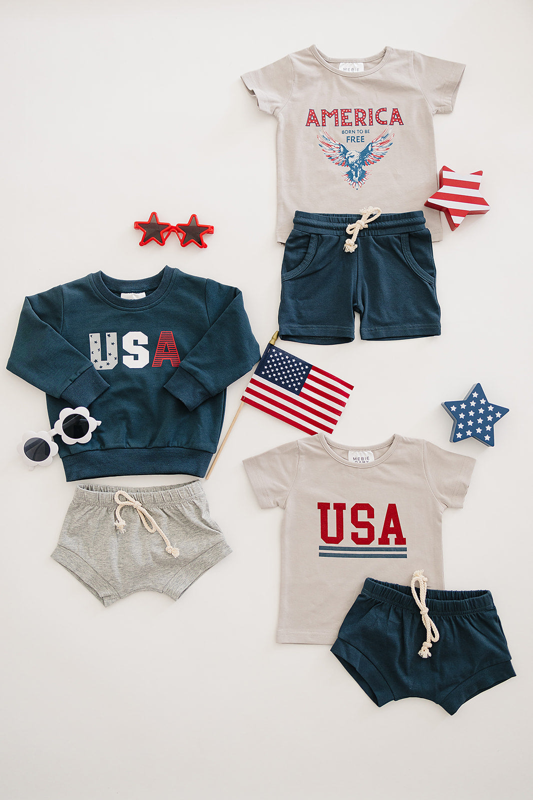Navy Pocket Cotton Shorts Mebie Baby