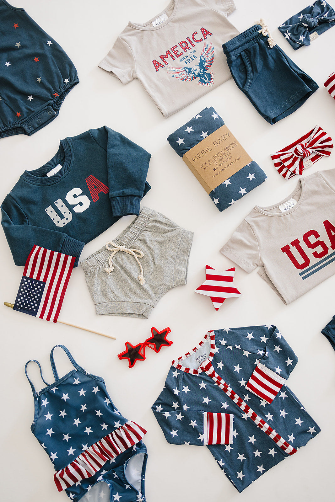 USA French Terry Crew Neck Mebie Baby