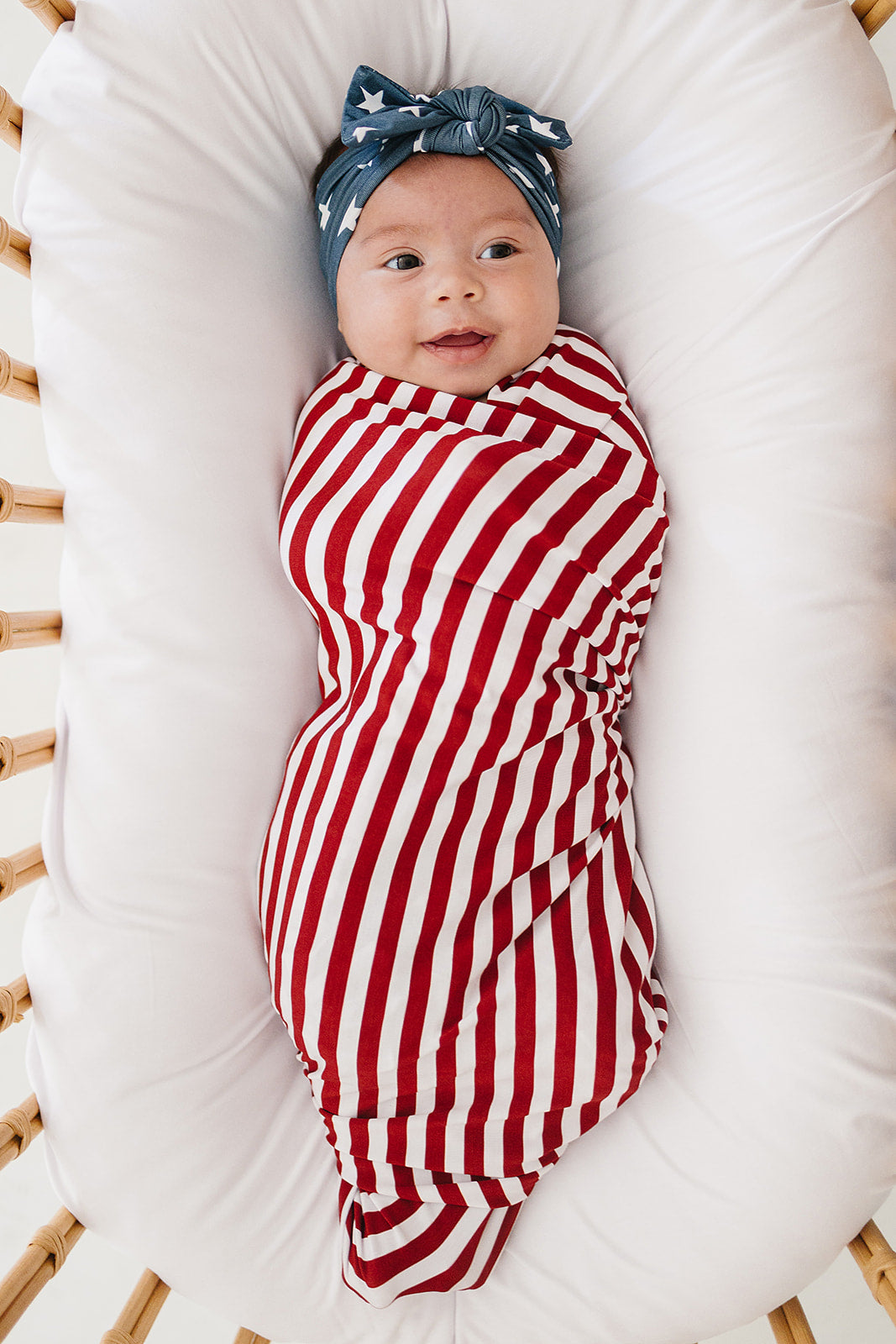 Stripes Bamboo Stretch Swaddle Mebie Baby