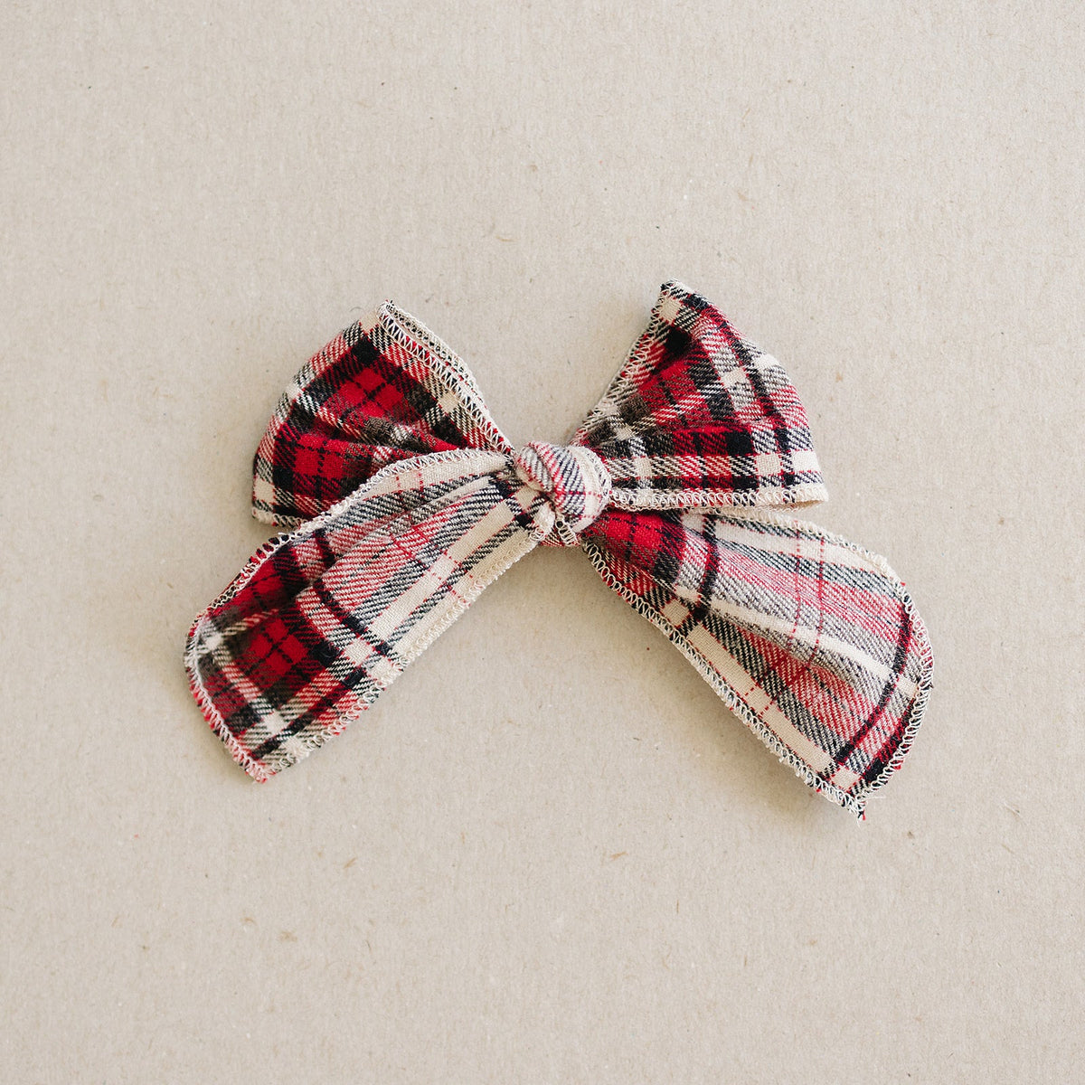 Red Plaid Hair Bow