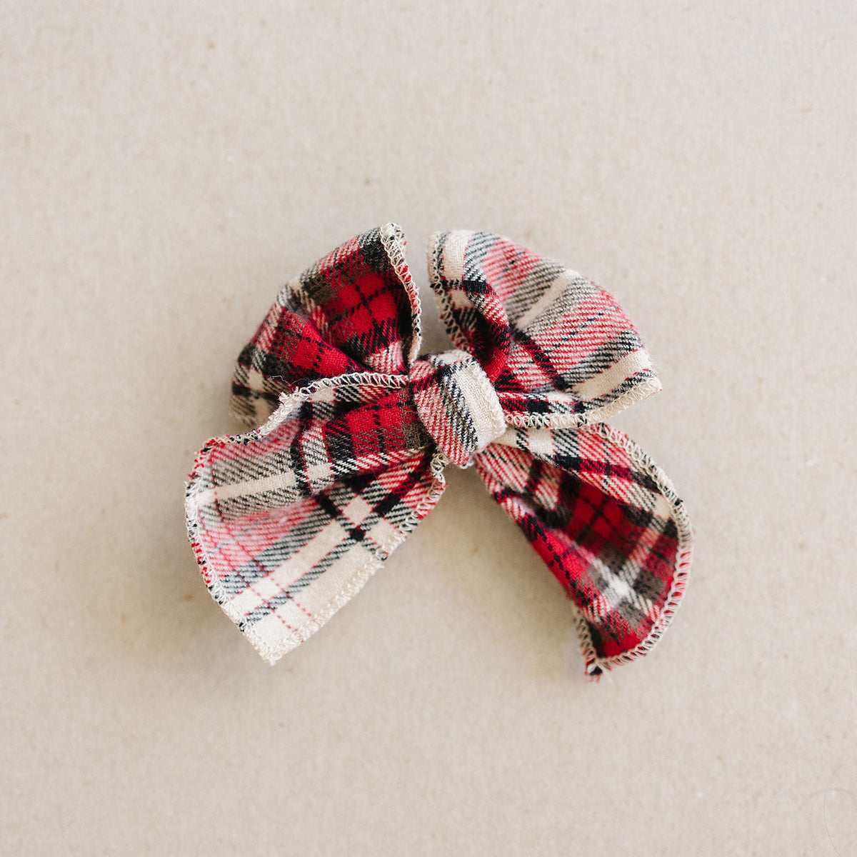 Red Plaid Hair Bow