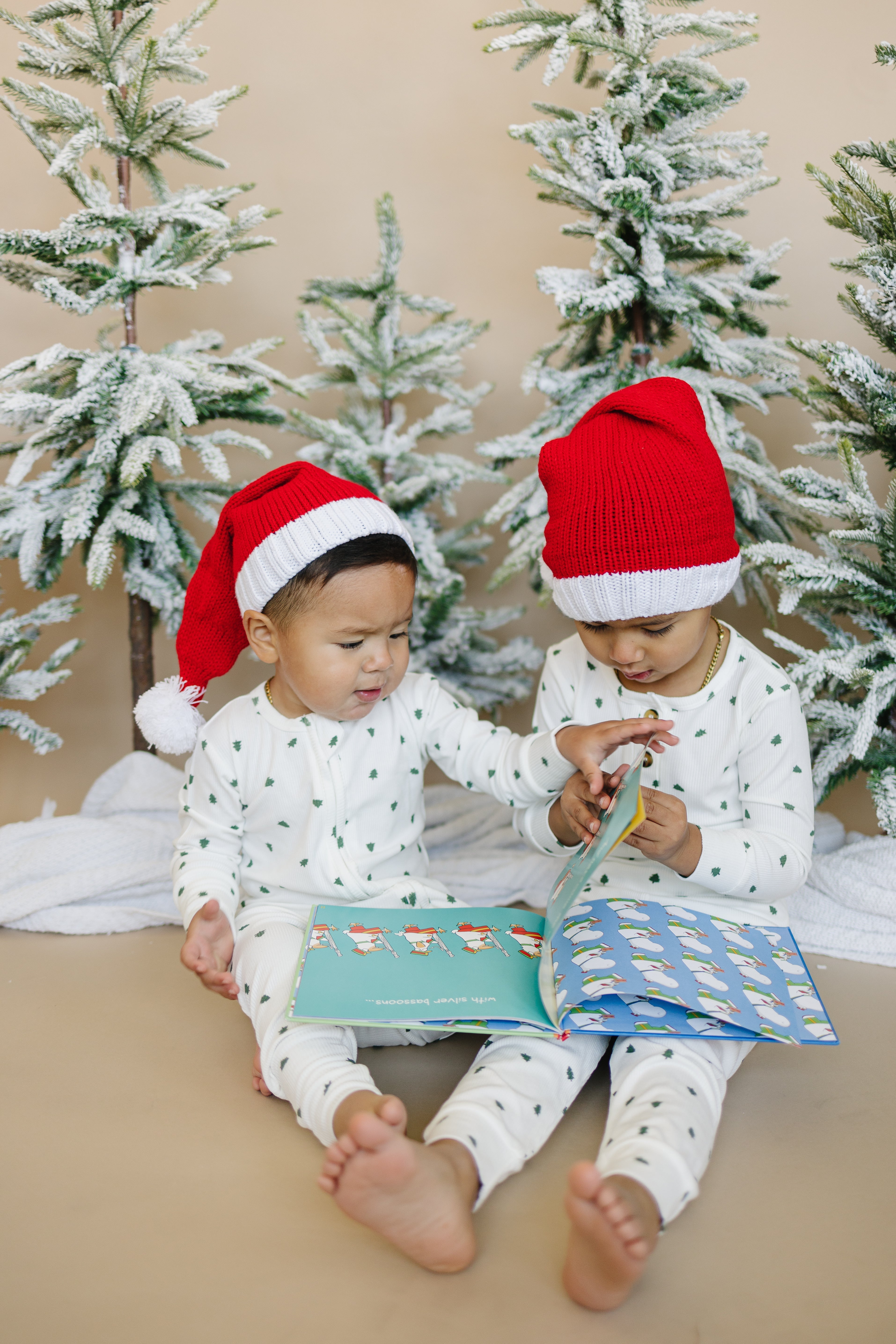 Tiny Trees Ribbed Bamboo Zippy Pajamas