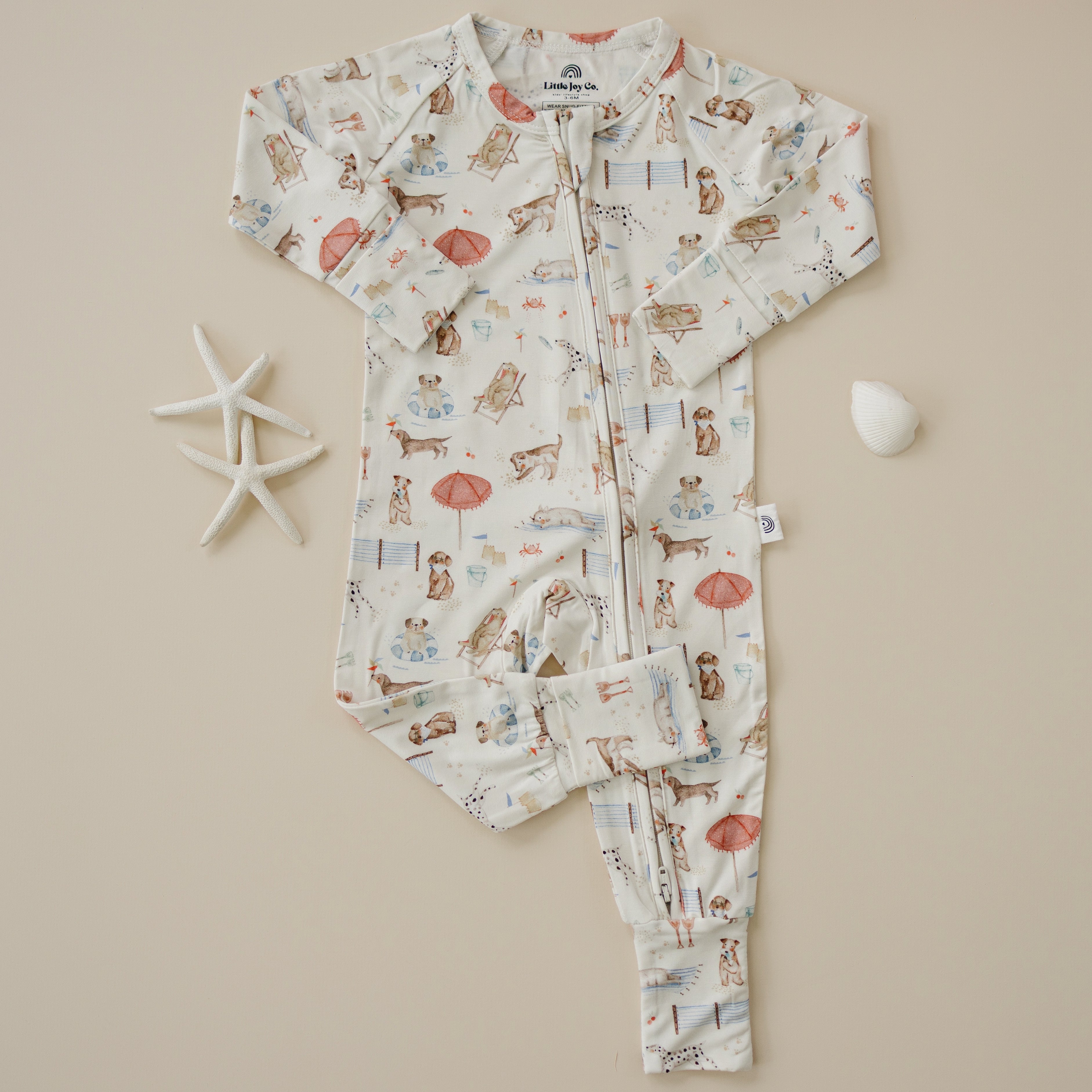 Beach Pawty Bamboo Zippy Romper