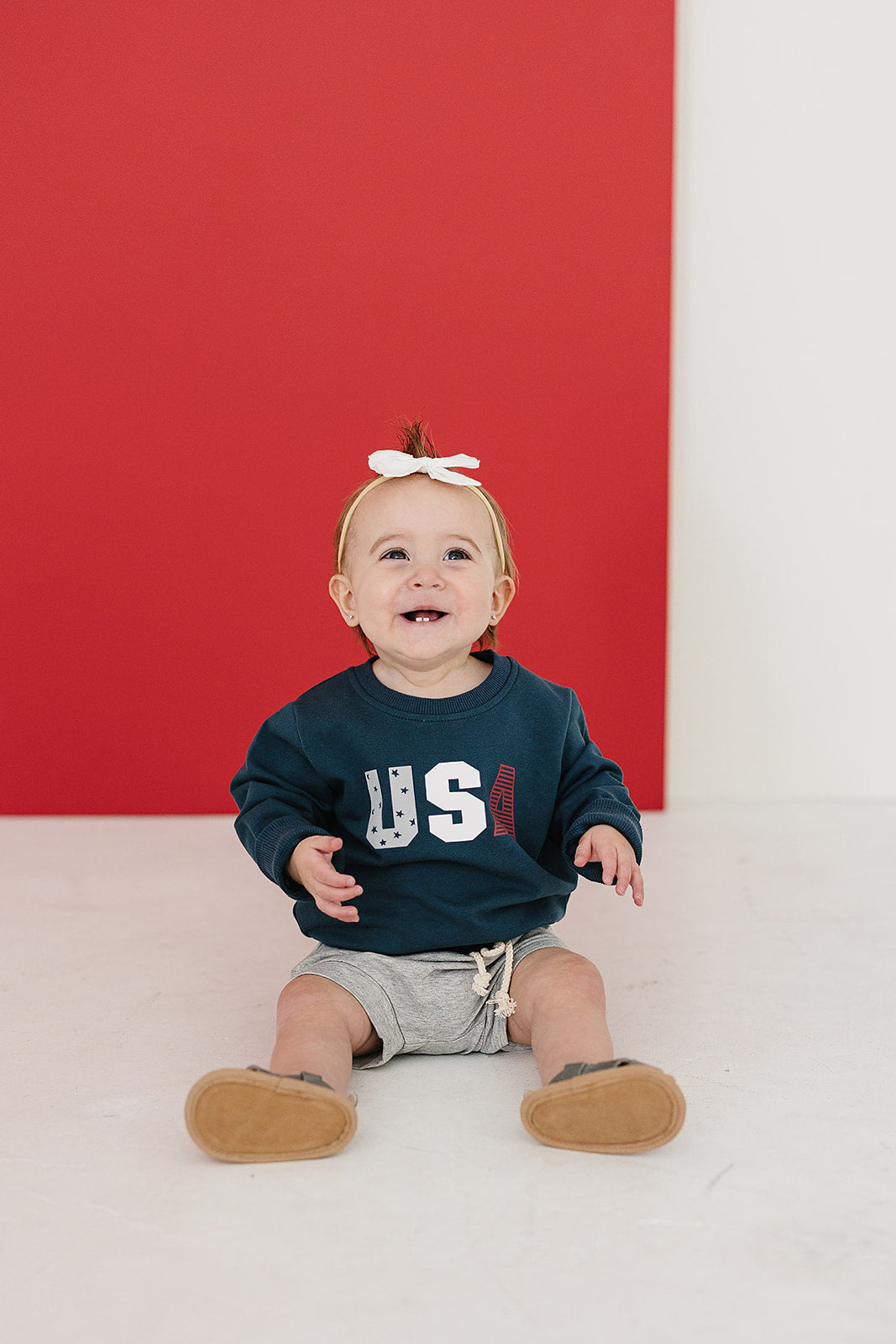 USA French Terry Crew Neck Mebie Baby
