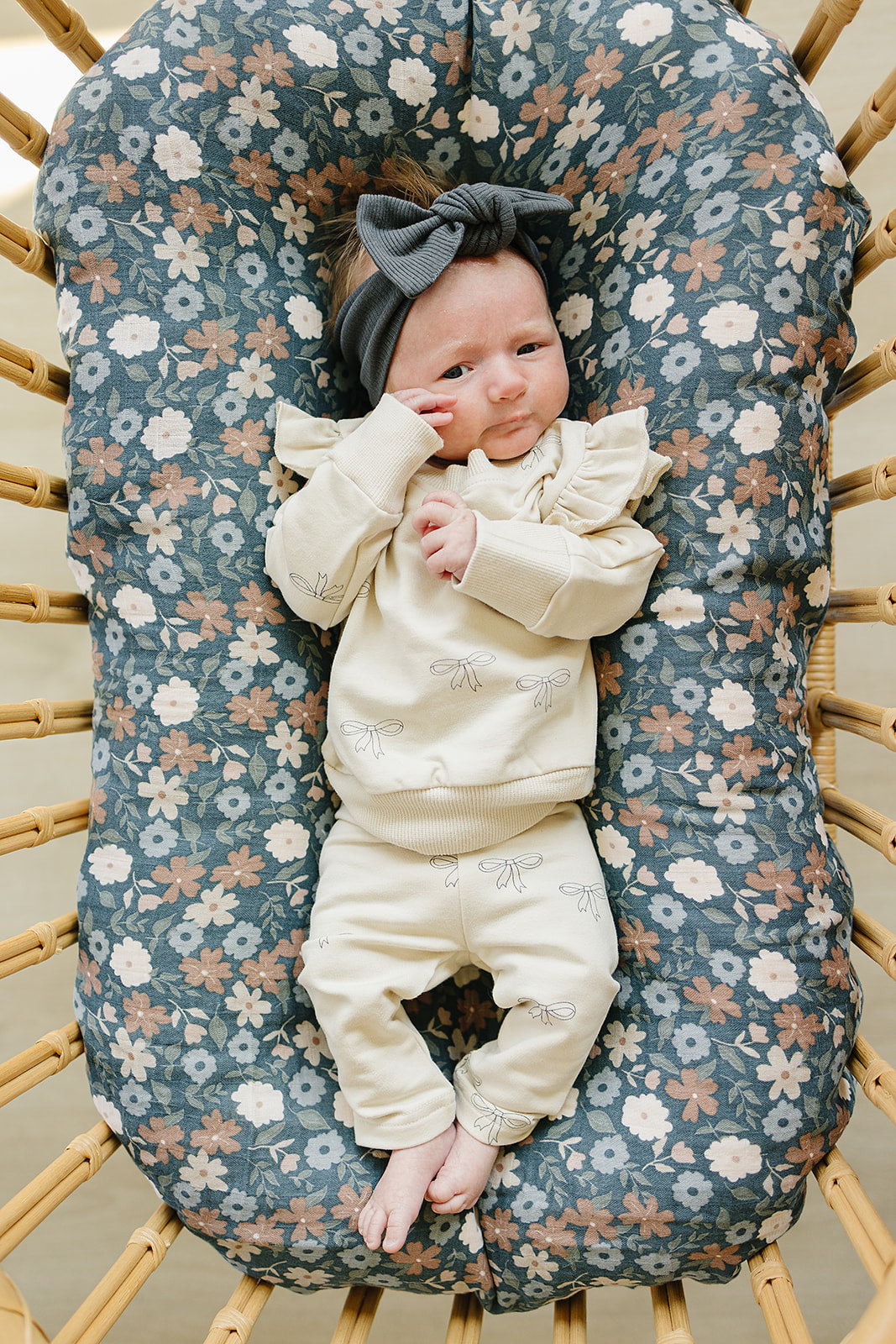 Ribbon Ruffle French Terry Set Mebie Baby