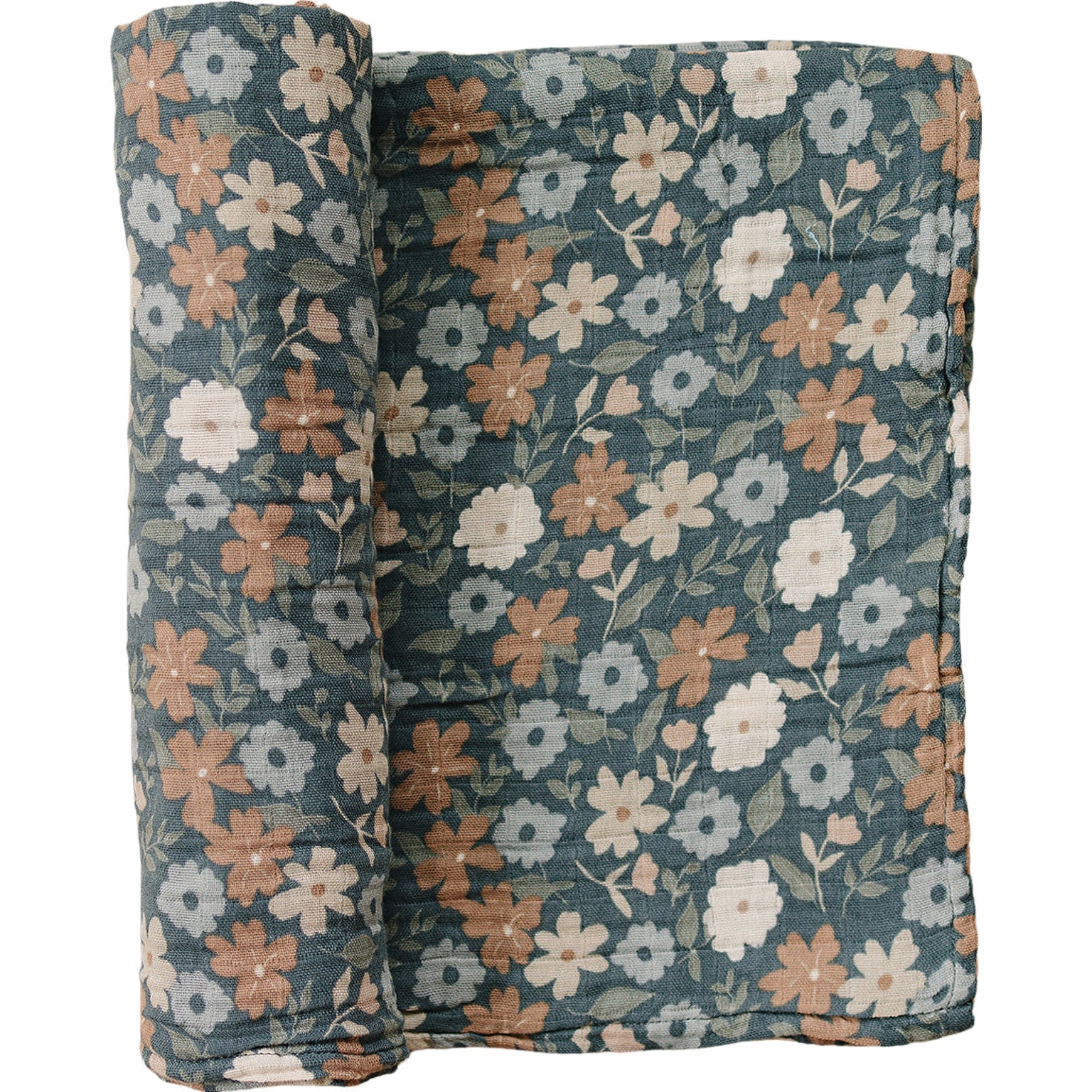 Midnight Floral Muslin Swaddle Blanket Mebie Baby