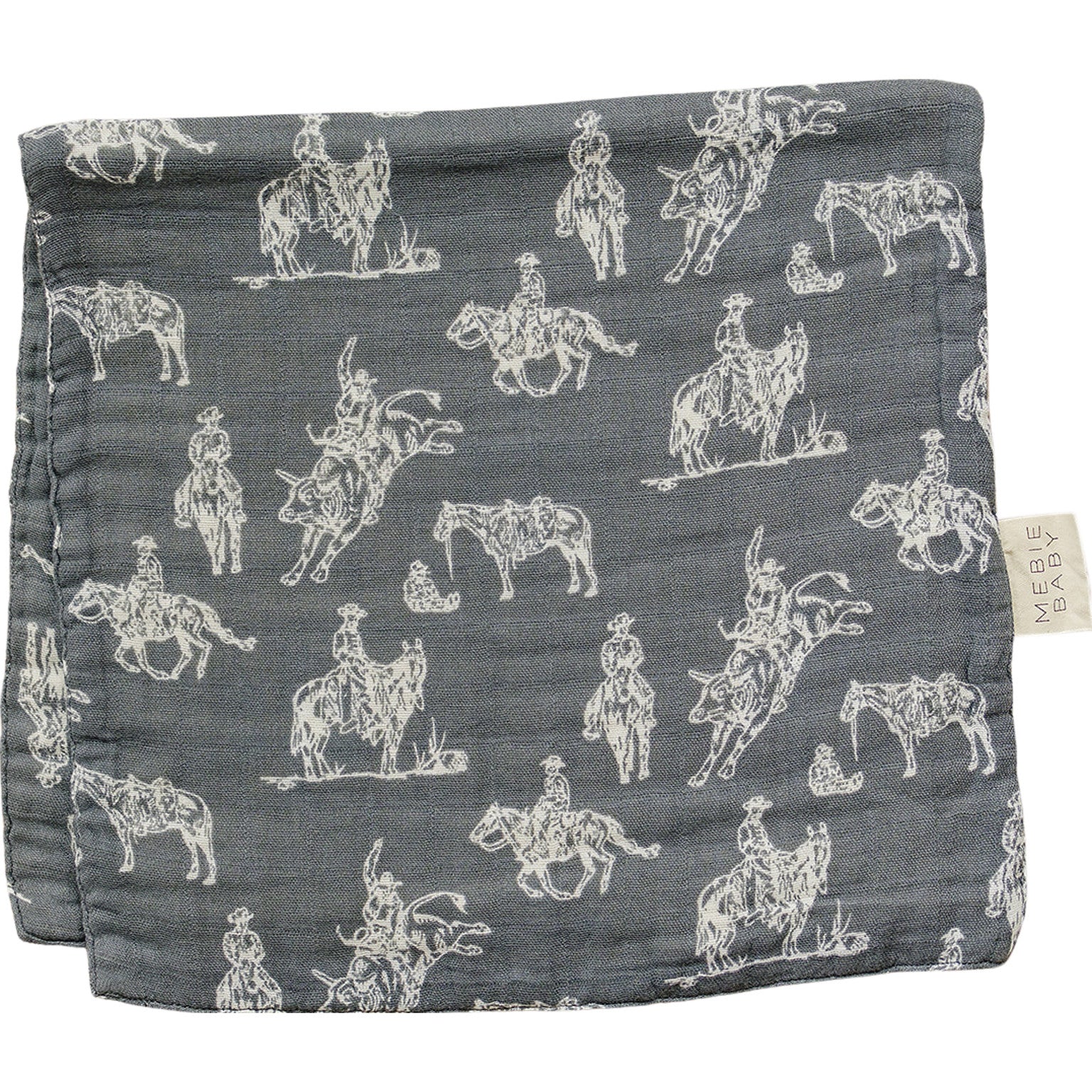 Wild West Muslin Burp Cloth  Mebie Baby