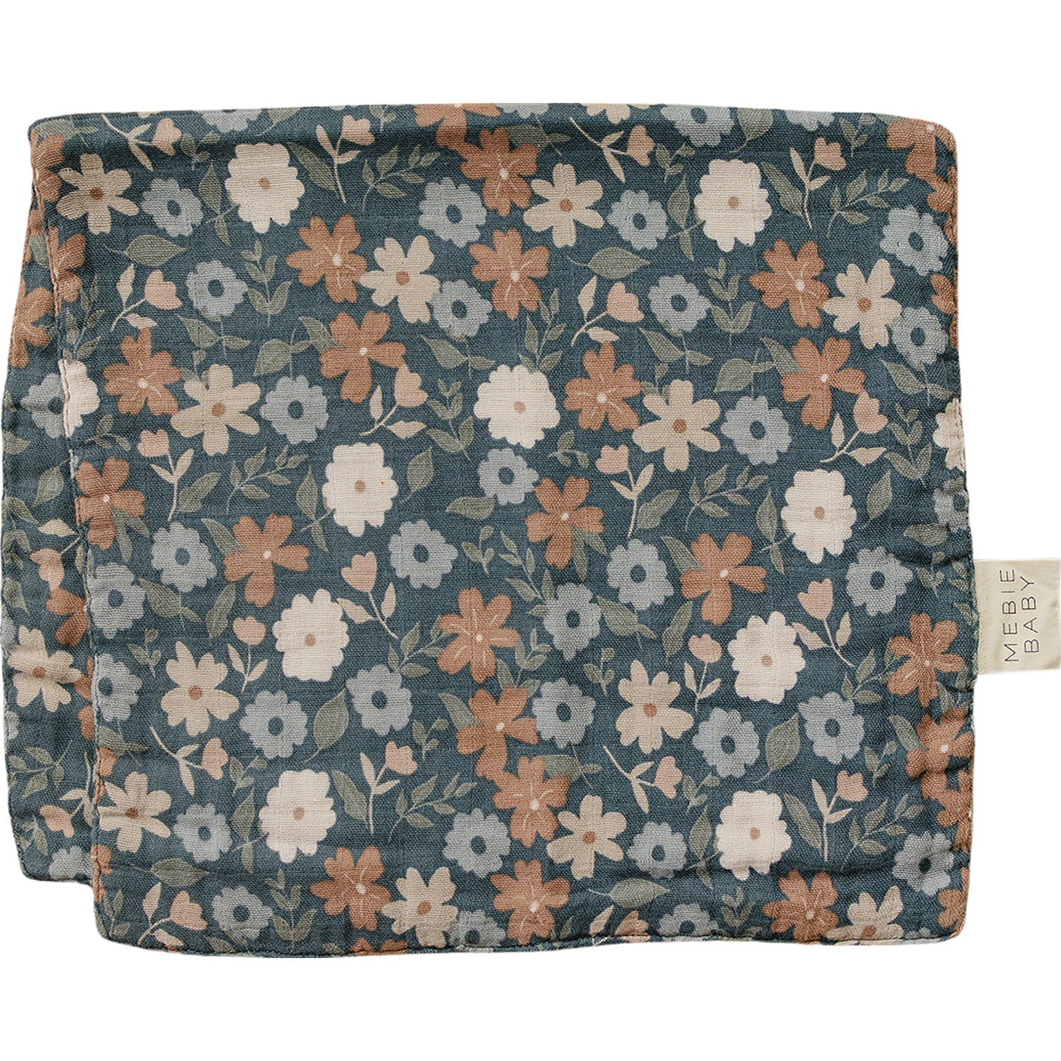 Midnight Floral Muslin Burp Cloth Mebie Baby