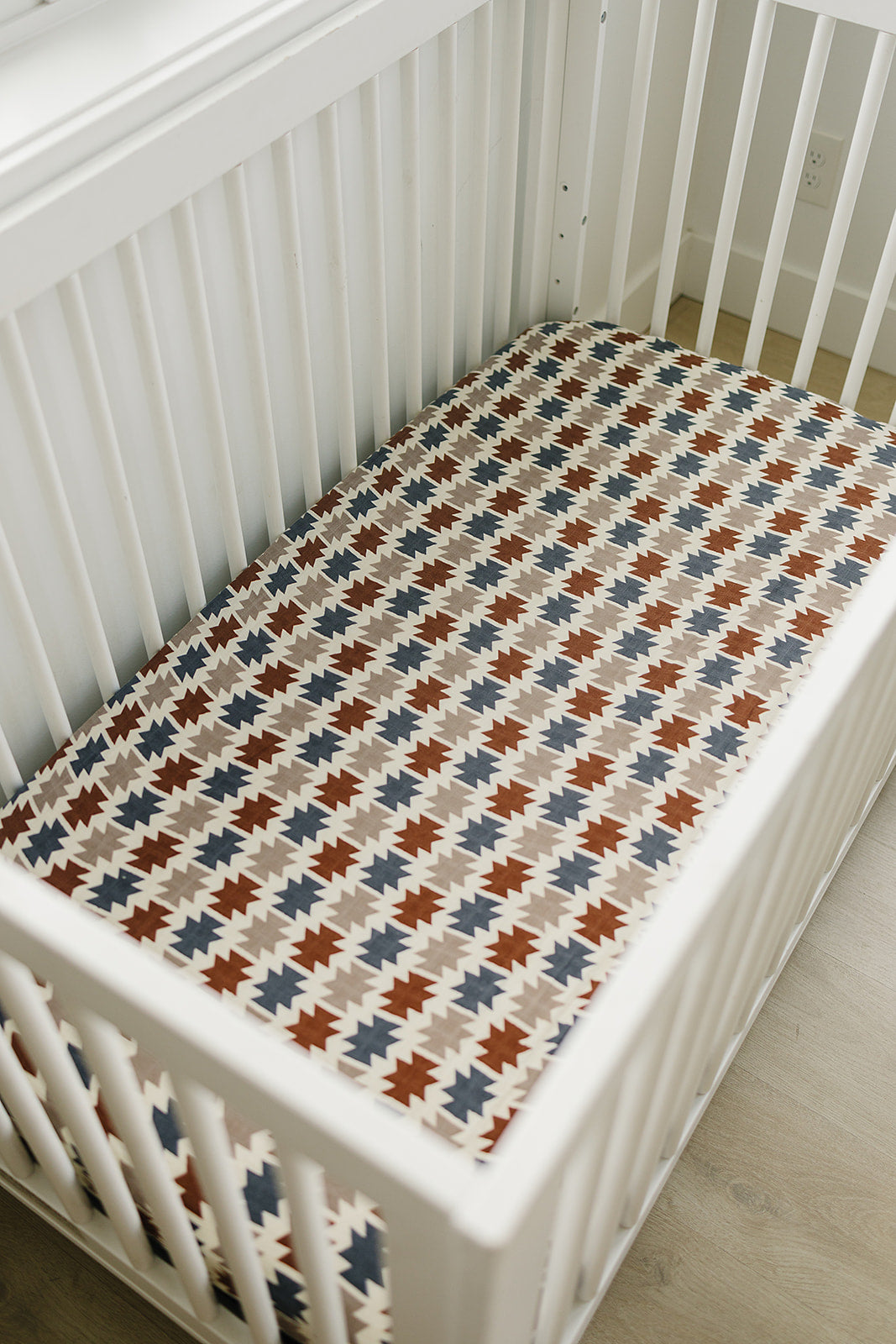 Western Aztec Muslin Crib Sheet  Mebie Baby
