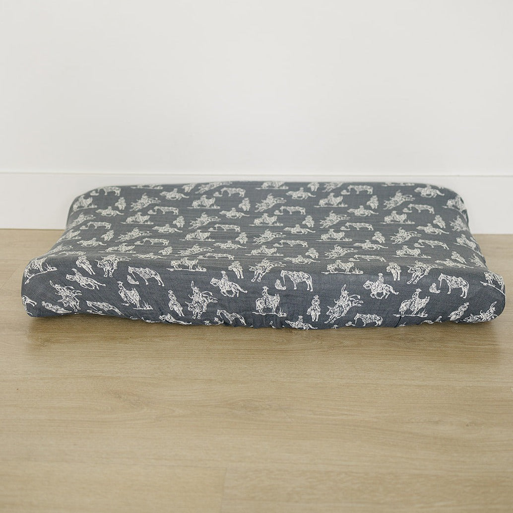 Wild West Muslin Changing Pad Cover  Mebie Baby