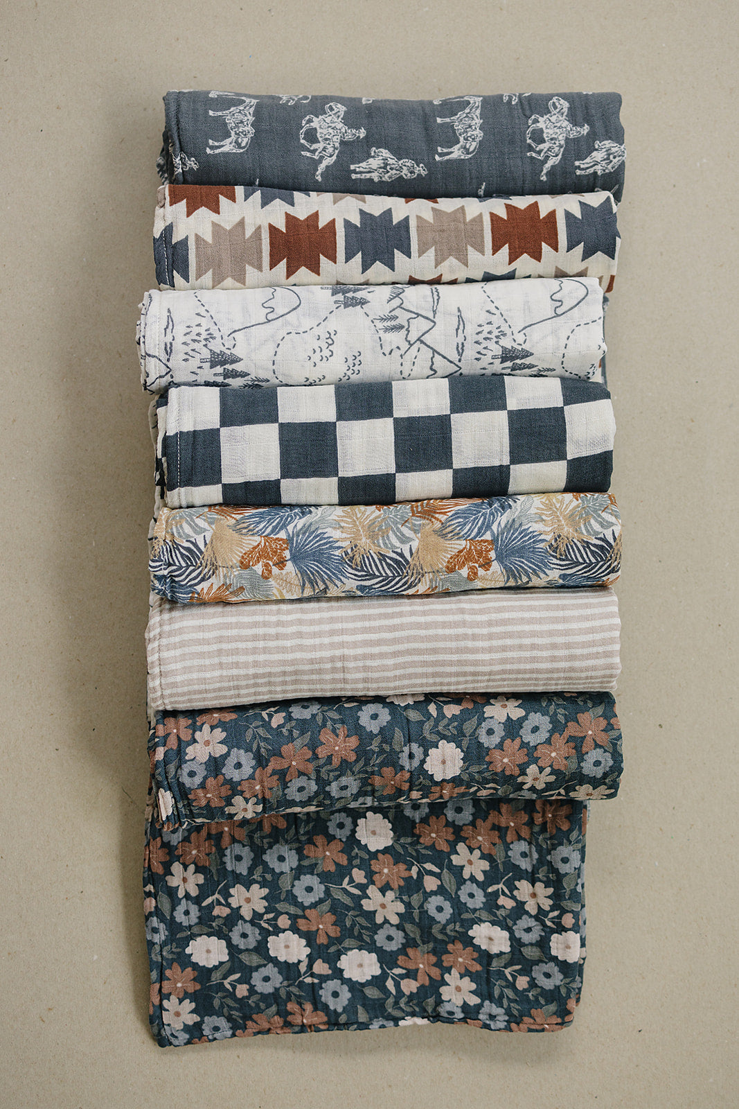 Midnight Floral Muslin Swaddle Blanket Mebie Baby