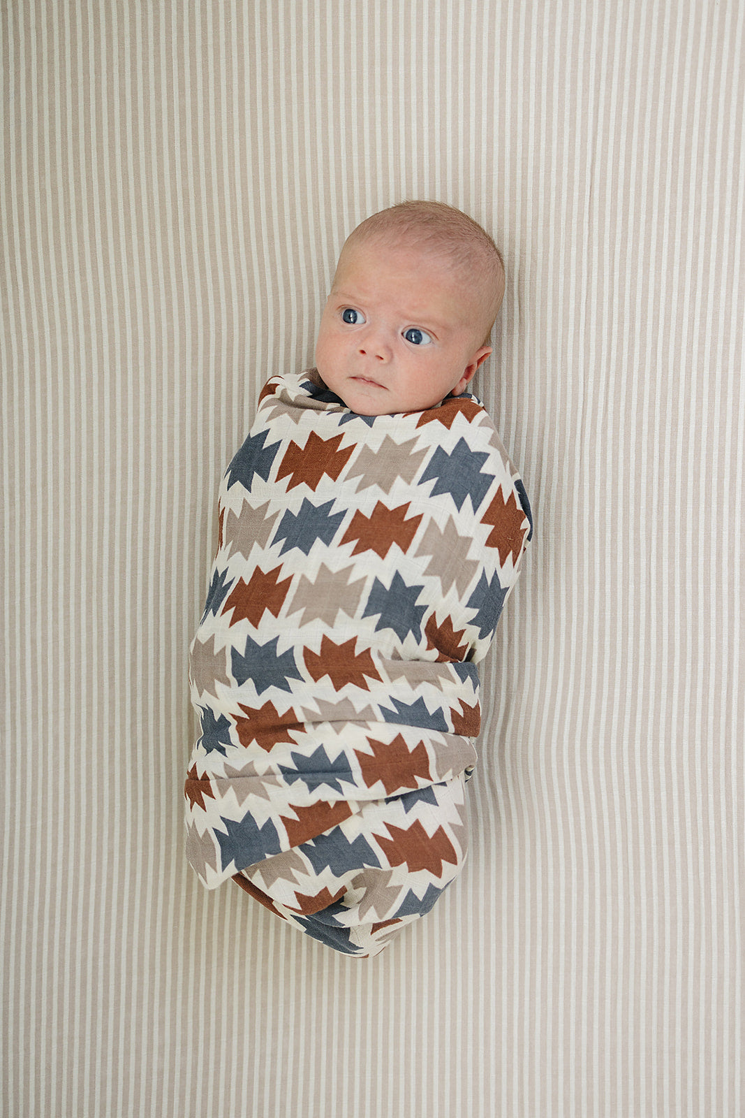 Western Aztec Muslin Swaddle Blanket Mebie Baby