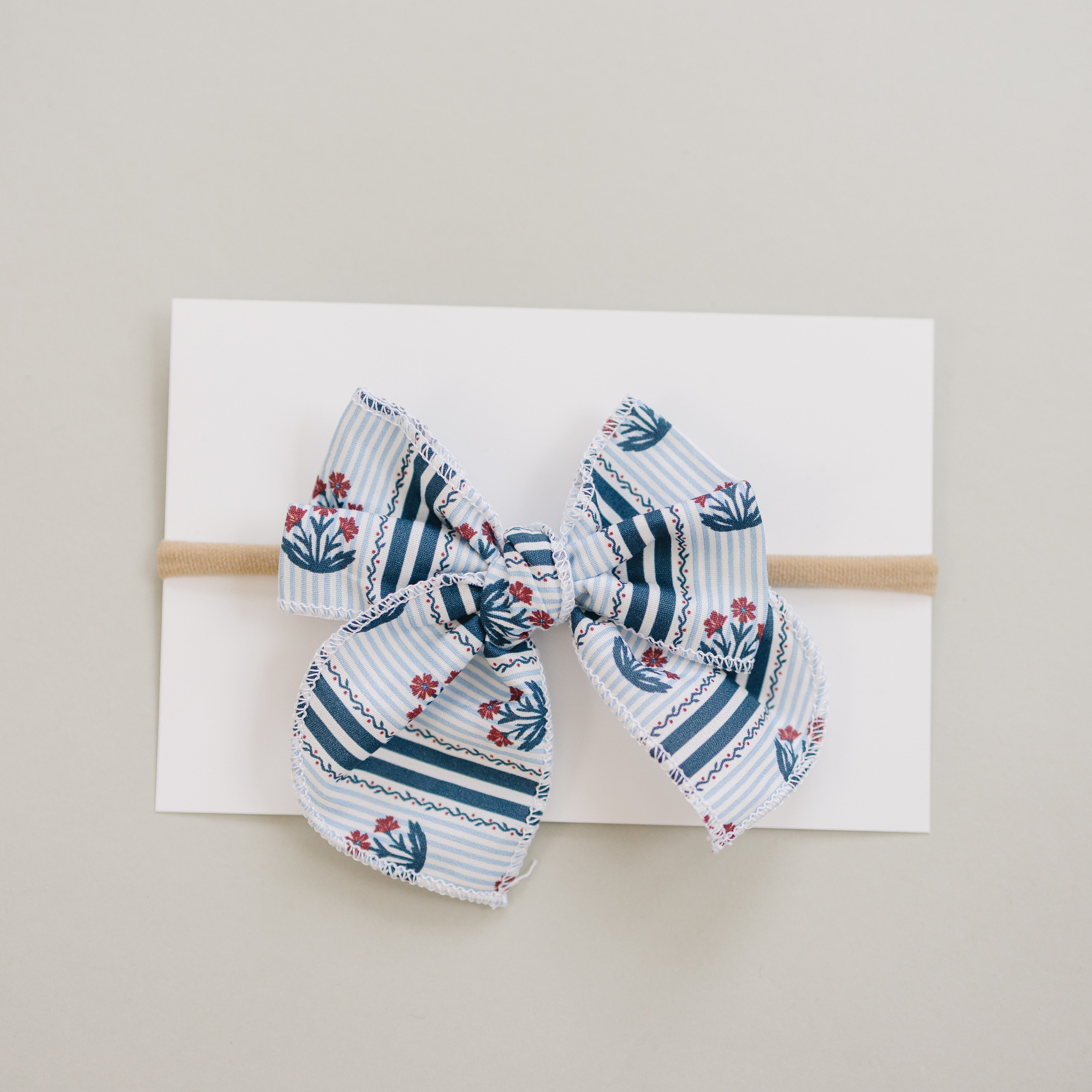 Block Print Hair Bow