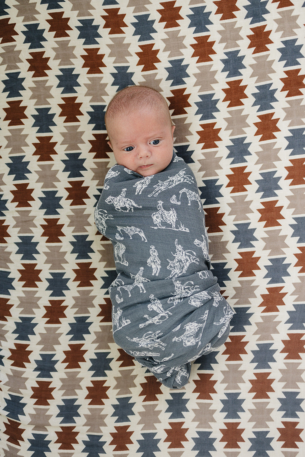 Wild West Muslin Swaddle Blanket Mebie Baby