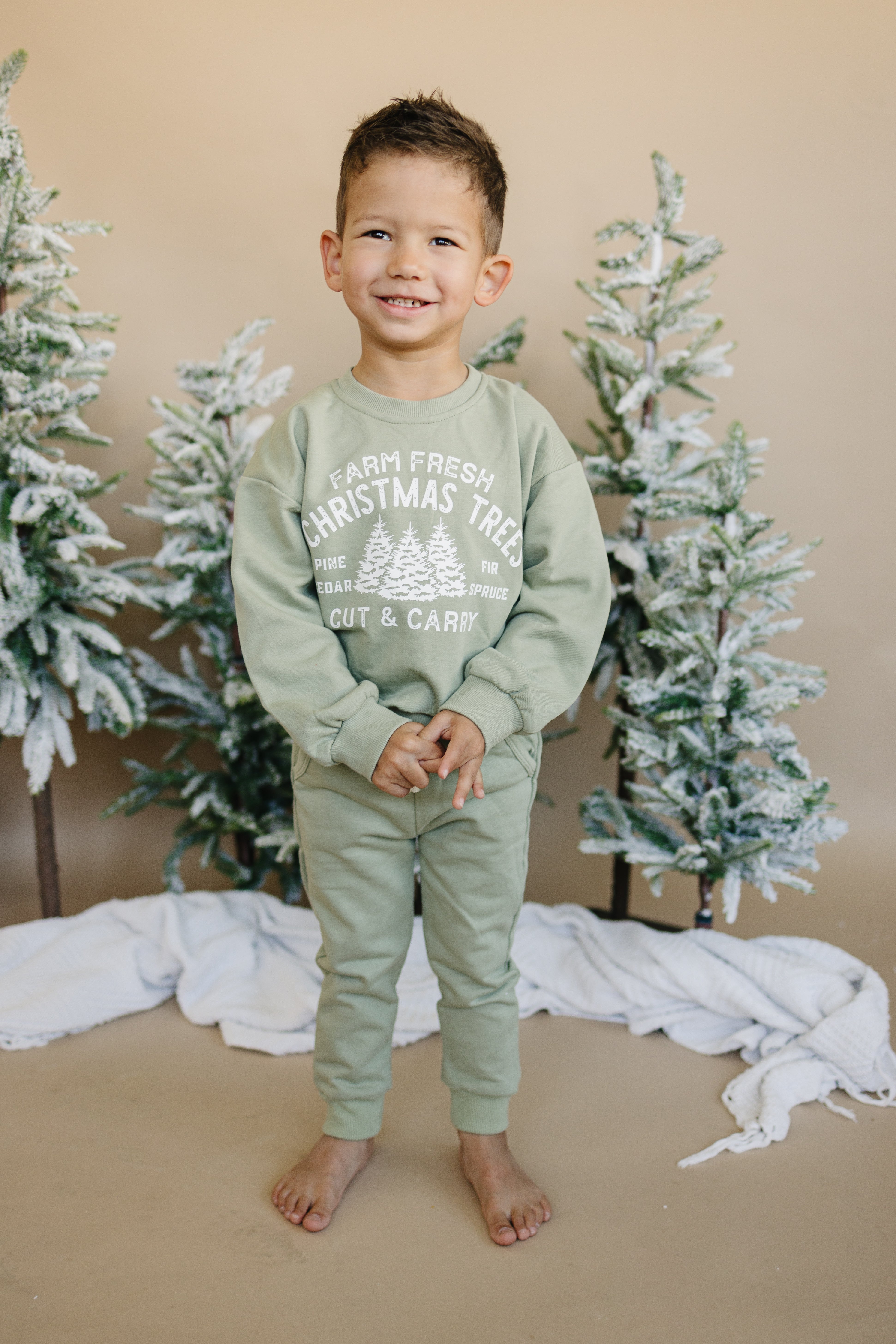Farm Fresh Christmas Trees Crewneck Sweatshirt