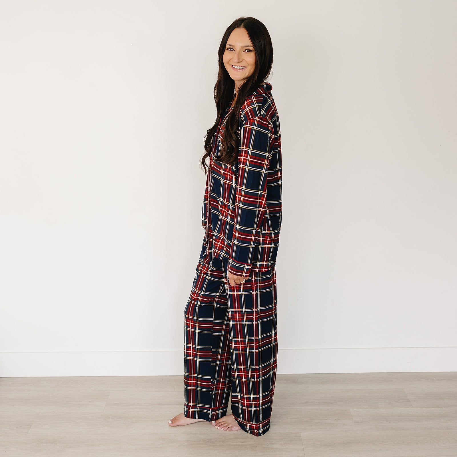 Adult Christmas Plaid Pajama Set