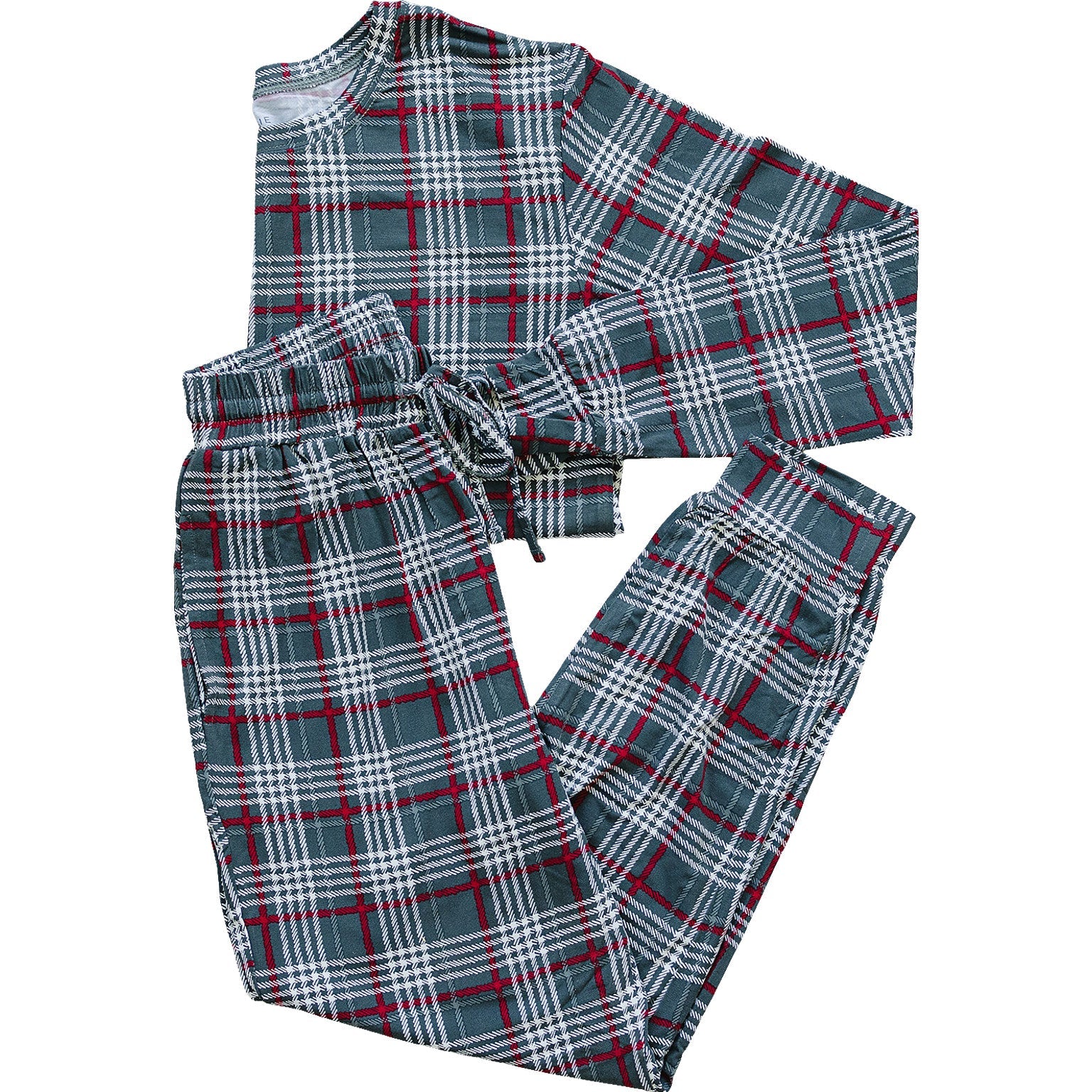 Green Plaid Bamboo Cozy Set Adult Women Mebie Baby