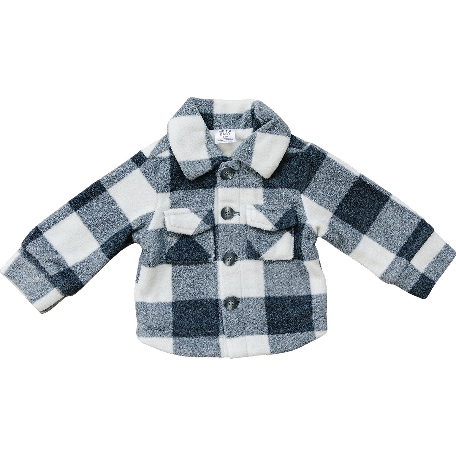 Checkered Sherpa Shacket Mebie Baby