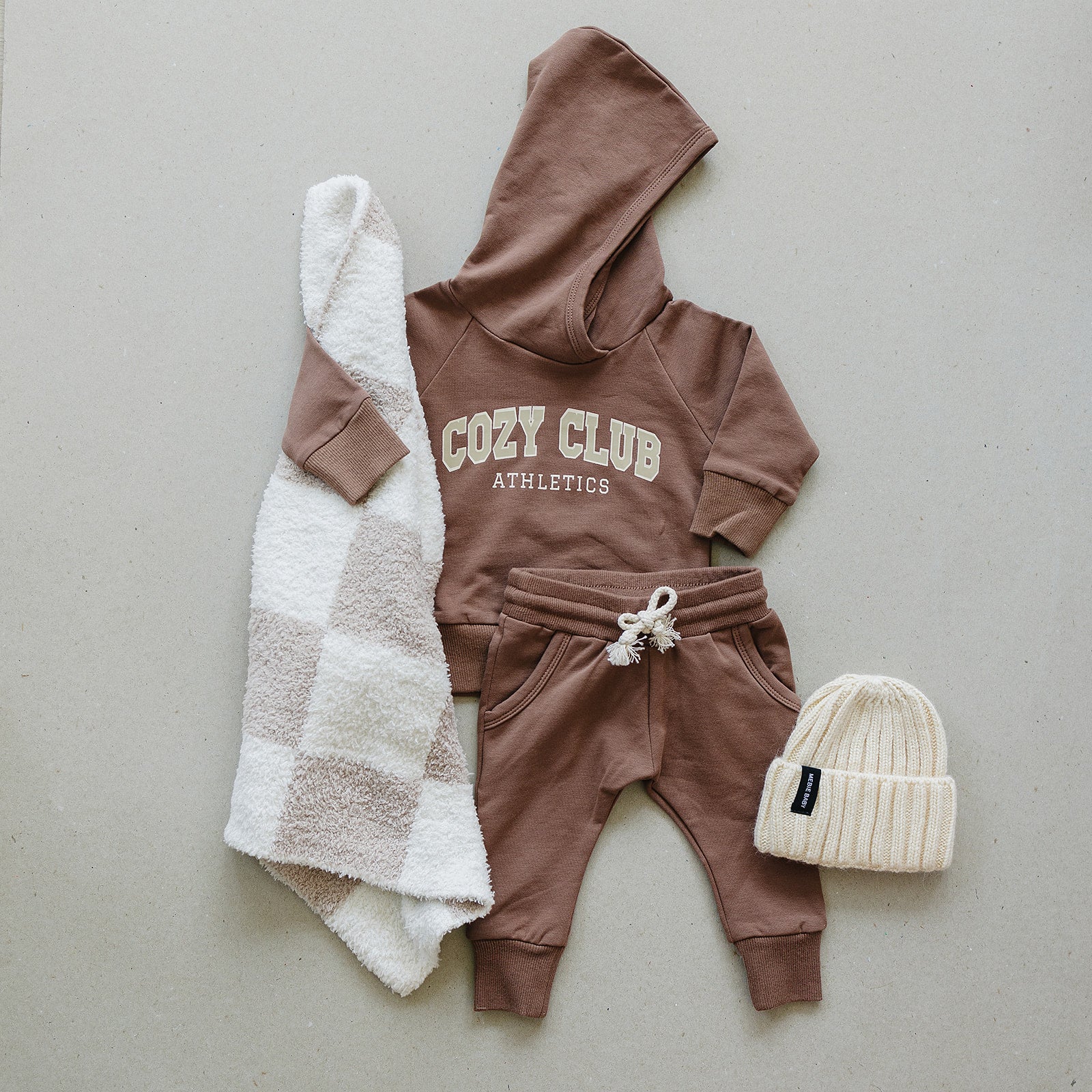 Cozy Club Hooded French Terry Set Mebie Baby