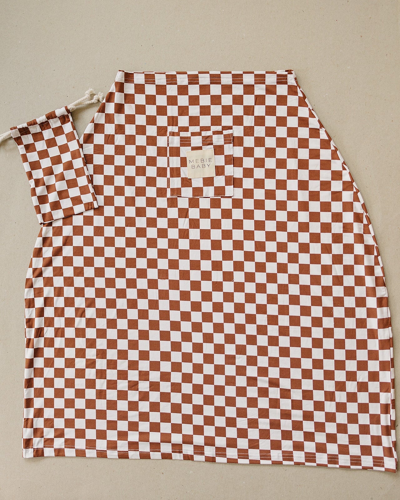 Rust Checkered Bamboo Multi-Use Cover Mebie Baby