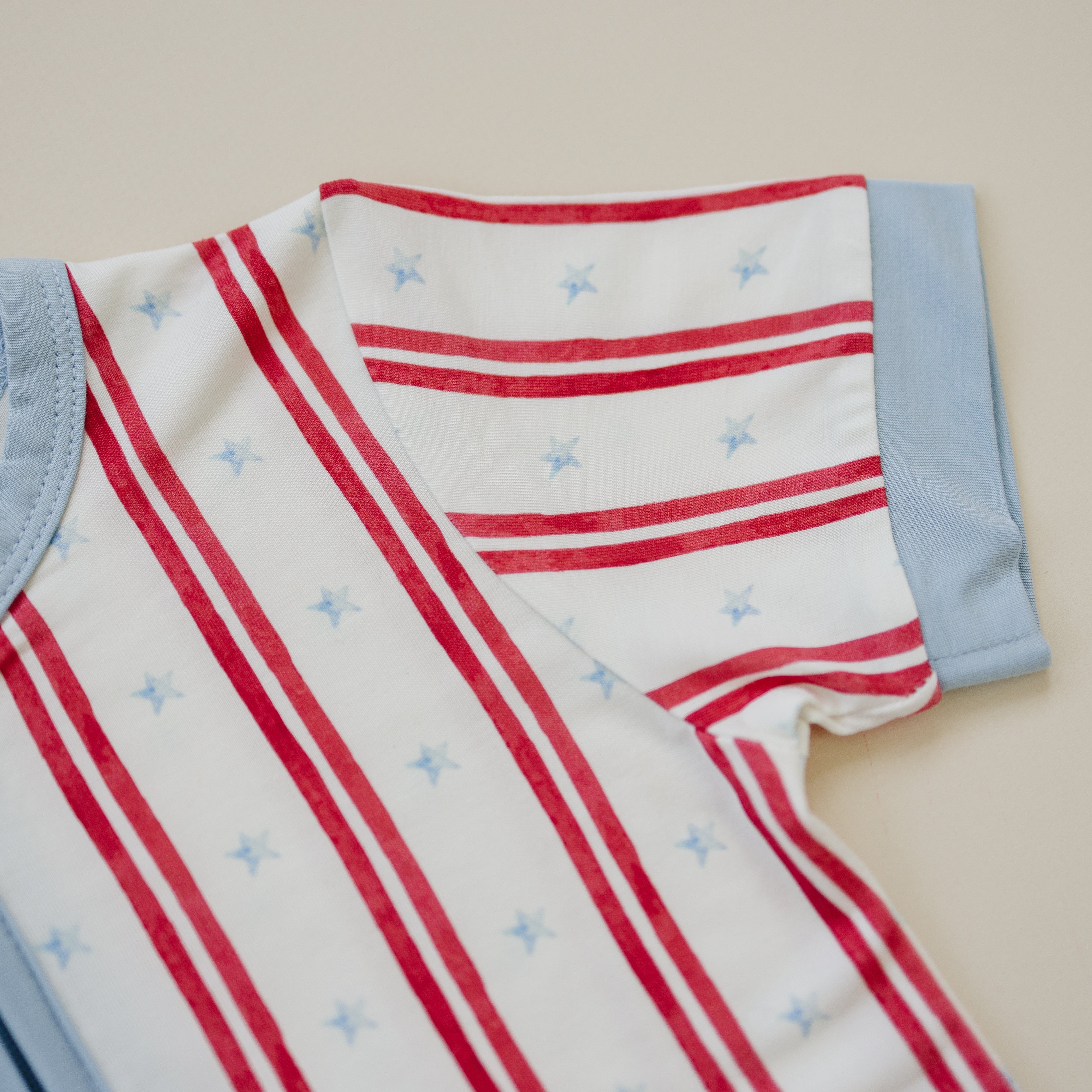 Stars & Stripes Bamboo Shorty Romper