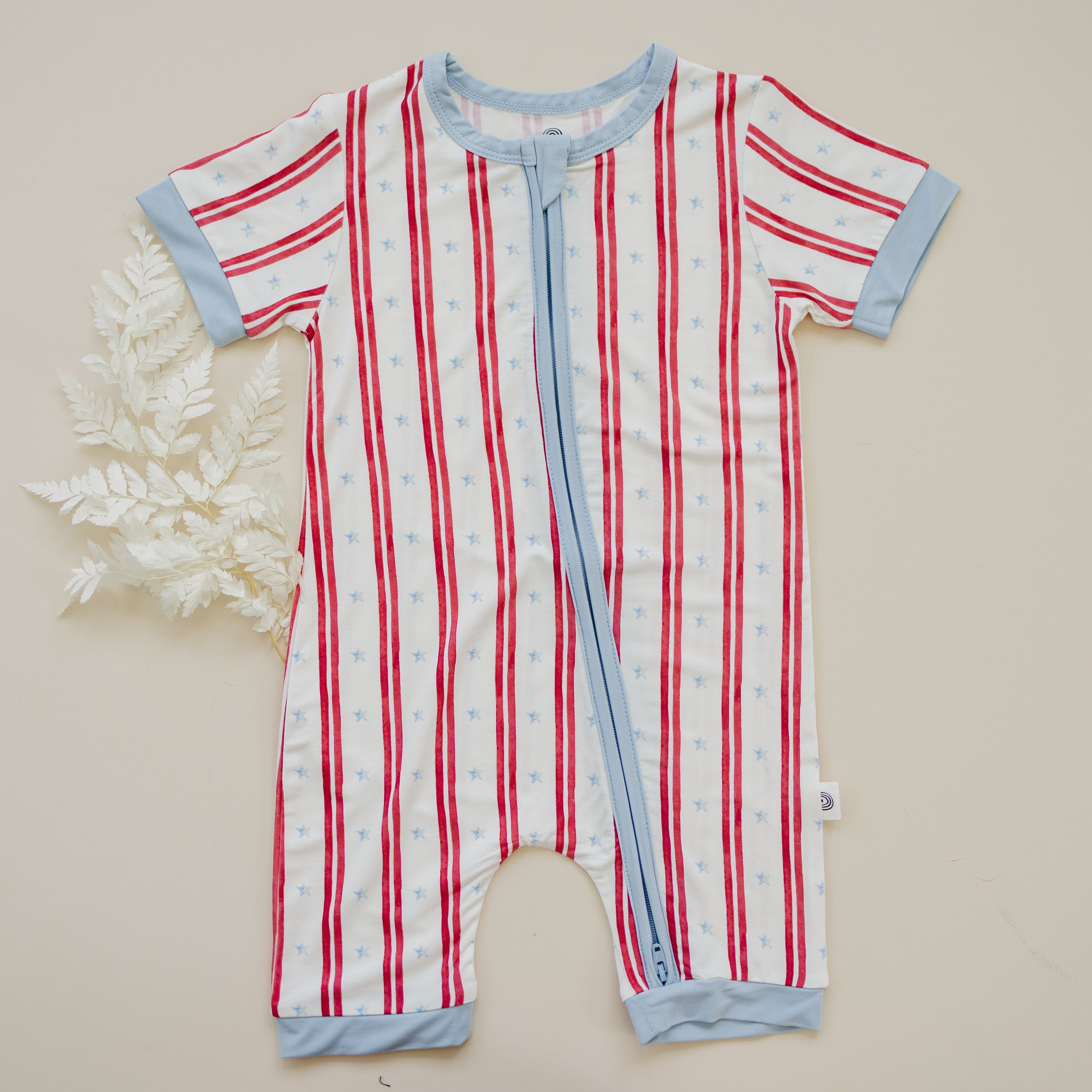 Stars & Stripes Bamboo Shorty Romper