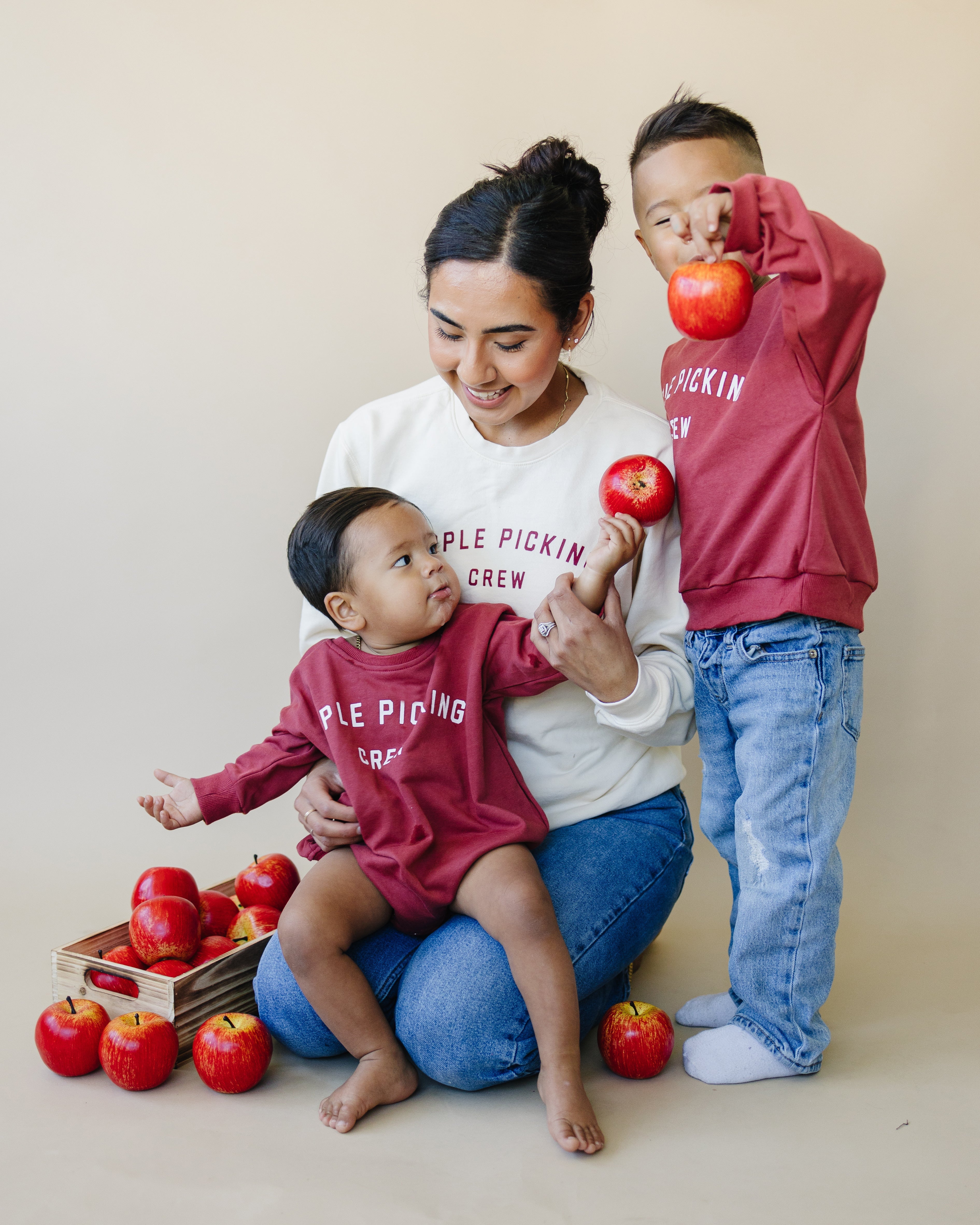 Adult 'Apple Picking Crew' Comfort Colors Crewneck Sweatshirt