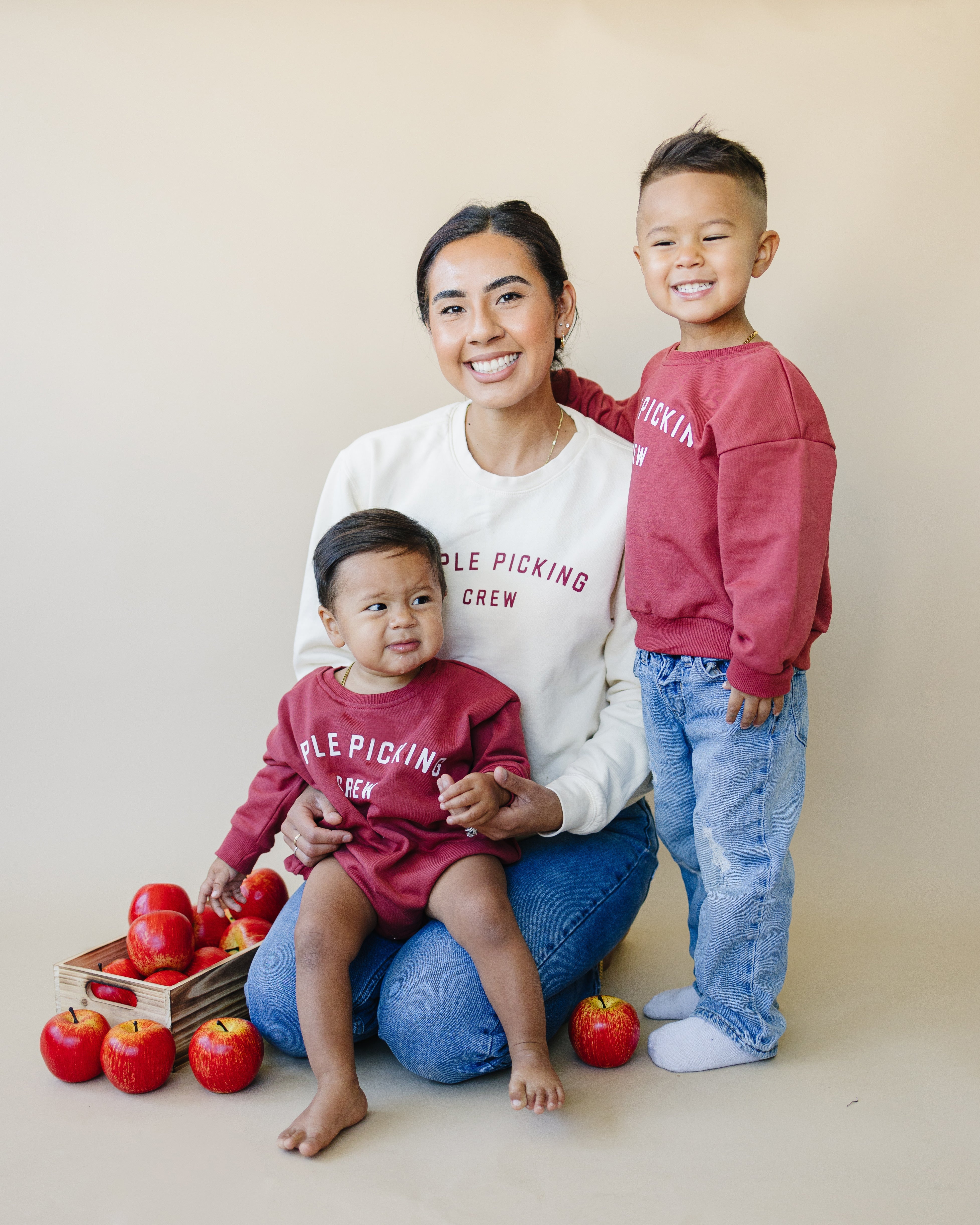 Adult 'Apple Picking Crew' Comfort Colors Crewneck Sweatshirt