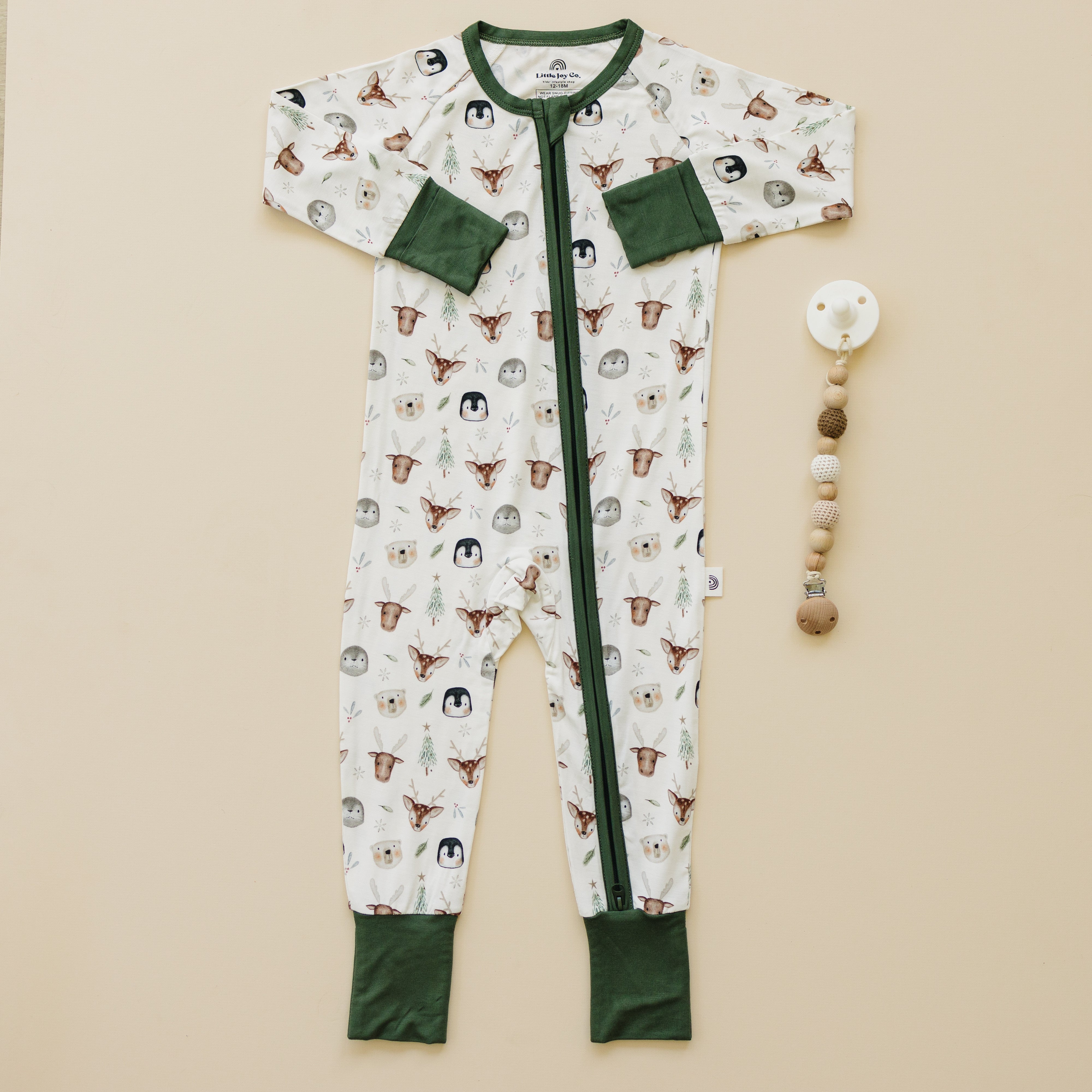 North Pole Pals Bamboo Zippy Romper *0/3m left