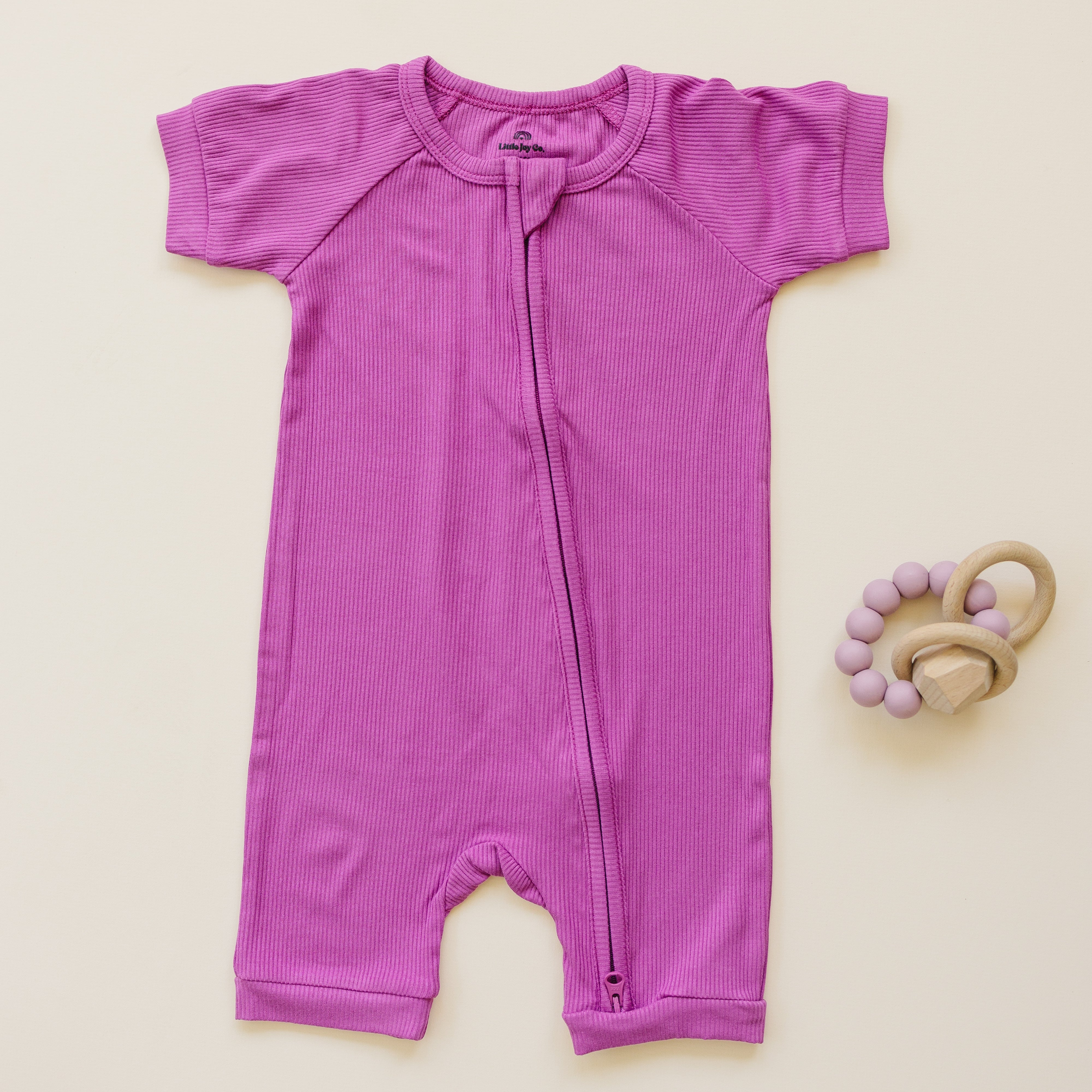 Solid Ribbed Bamboo Shorty Romper - more colors