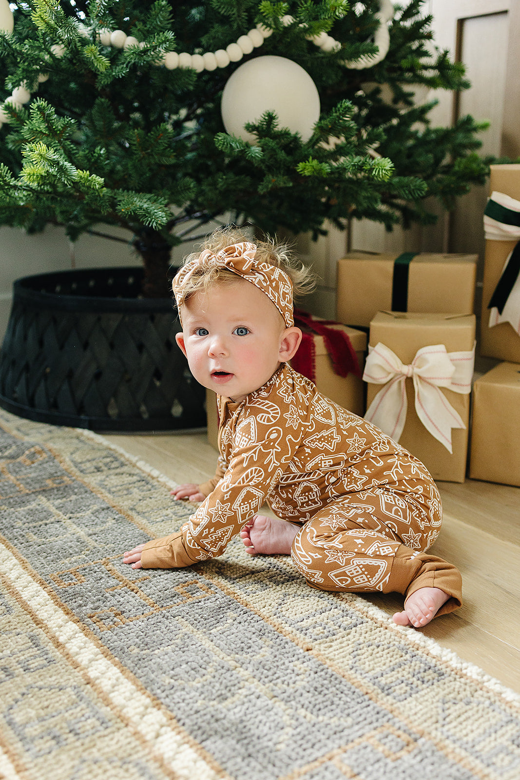 Gingerbread Bamboo Zipper Mebie Baby