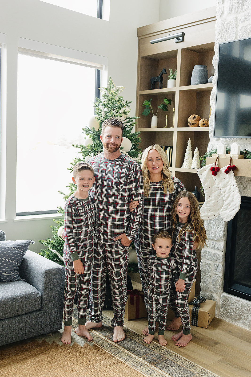 Green Plaid Bamboo Cozy Set Adult Men Mebie Baby