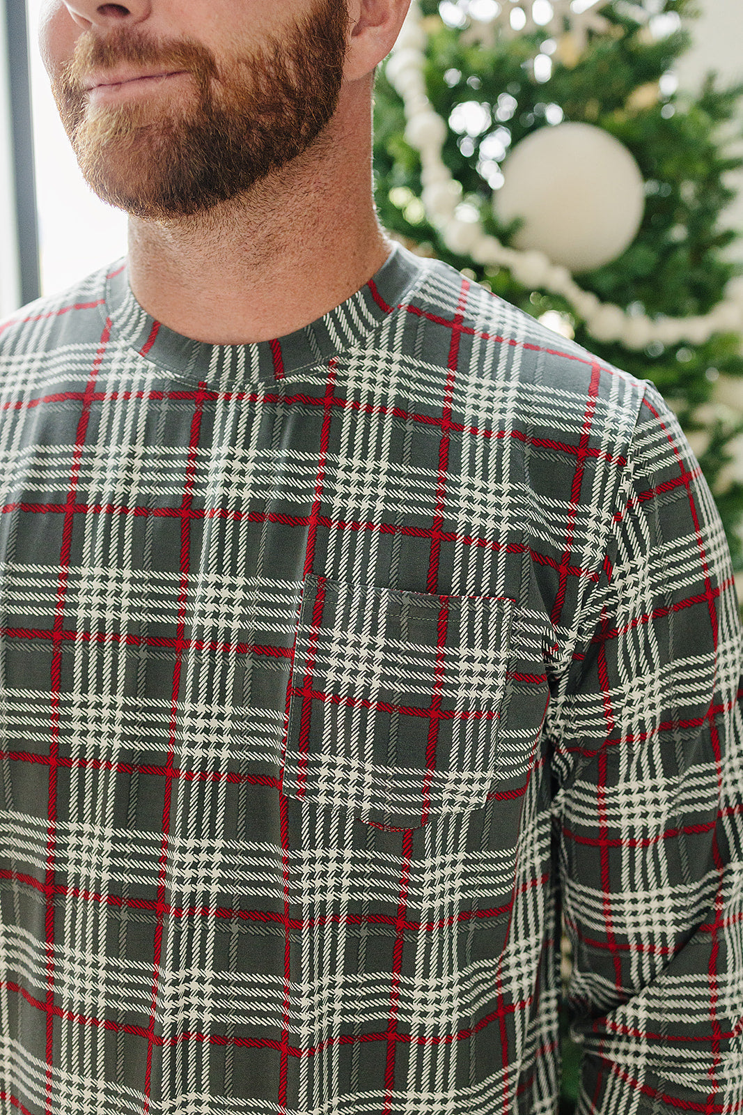 Green Plaid Bamboo Cozy Set Adult Men Mebie Baby
