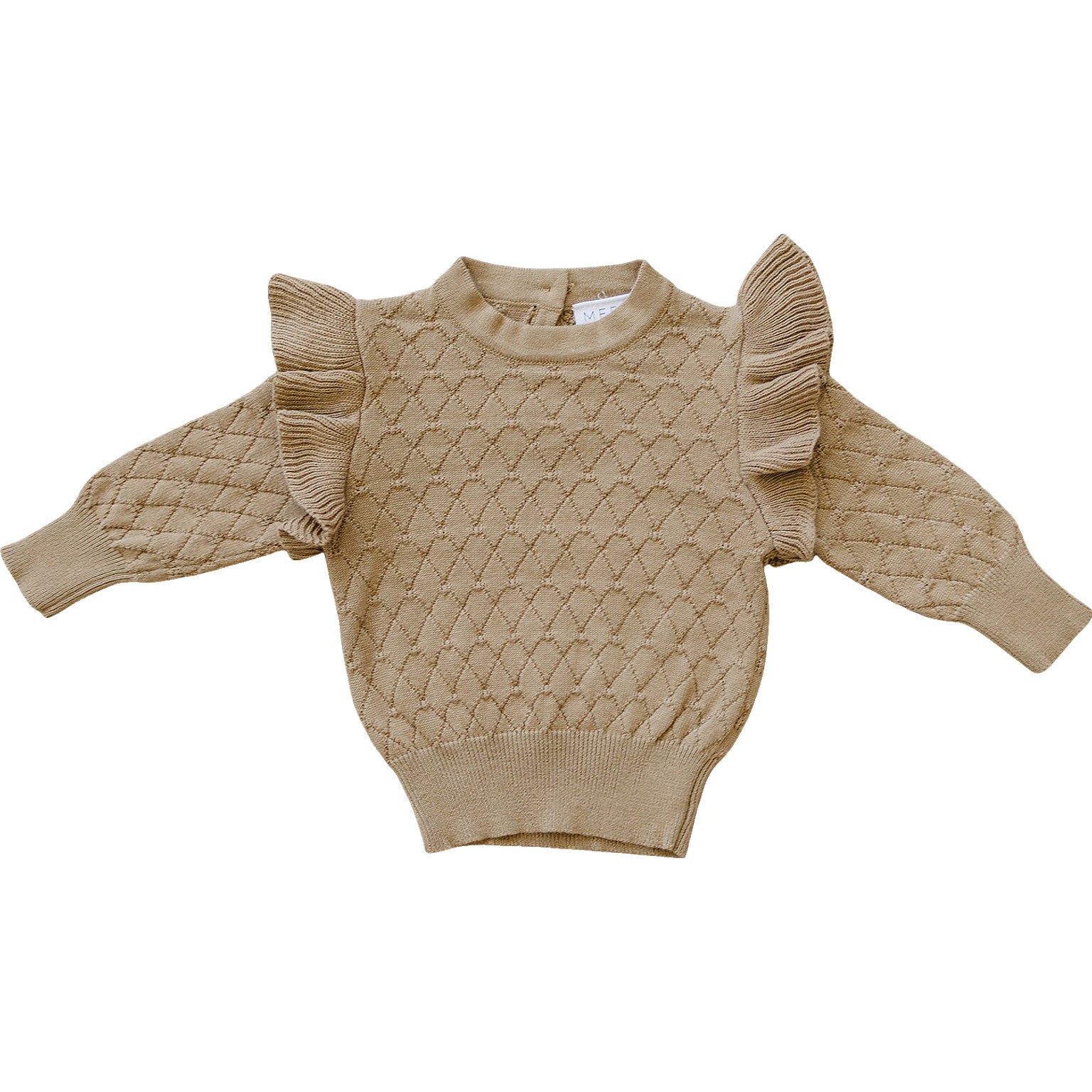 Toffee Knit Ruffle Sweater Mebie Baby