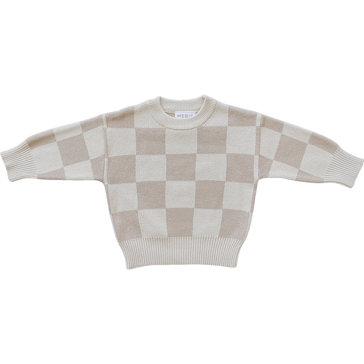 Checkered Knit Sweater Mebie Baby