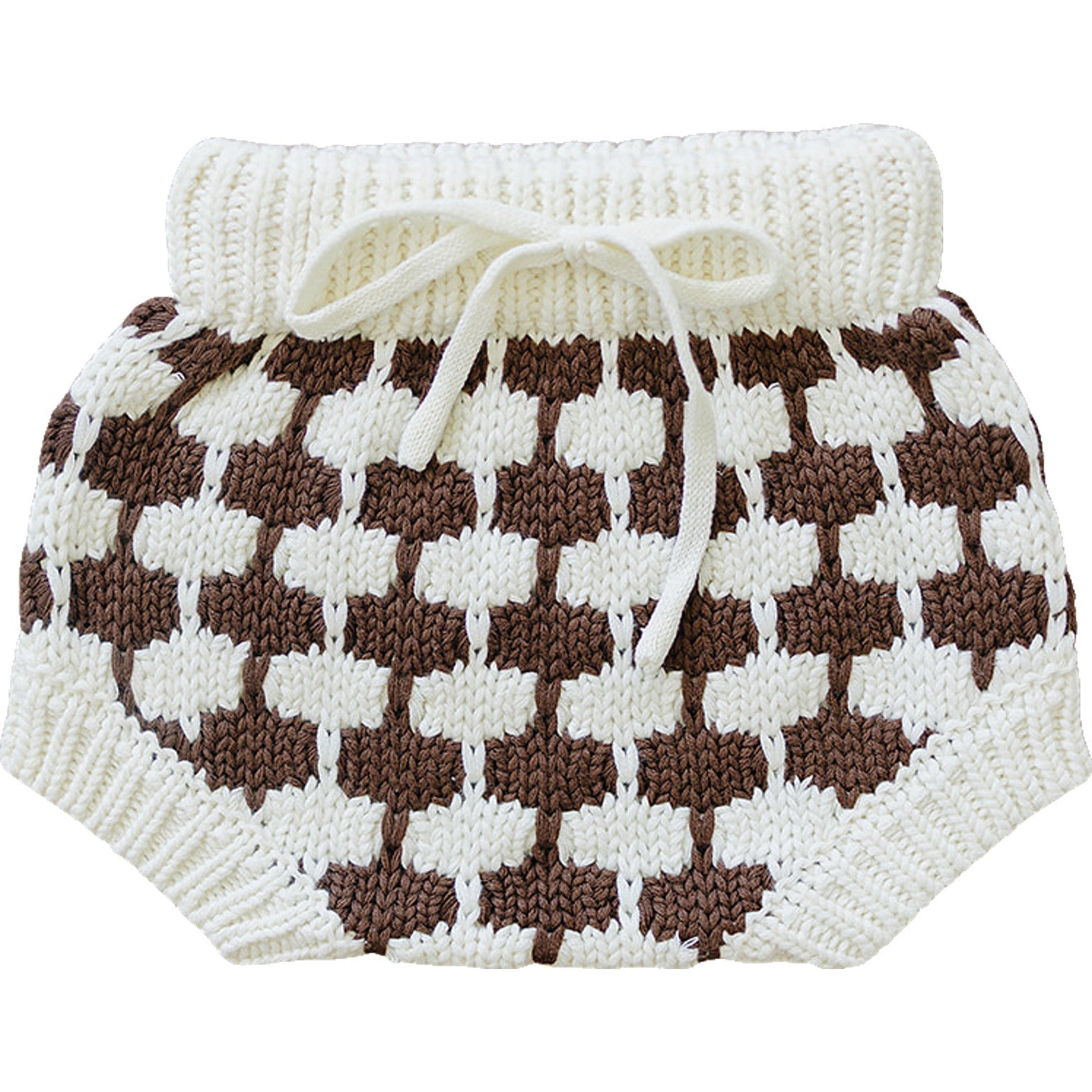 Brown + Cream Knit Bloomers Mebie Baby