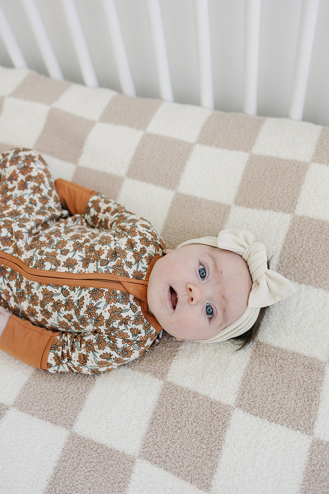 Cream Ribbed Bamboo Head Wrap Mebie Baby
