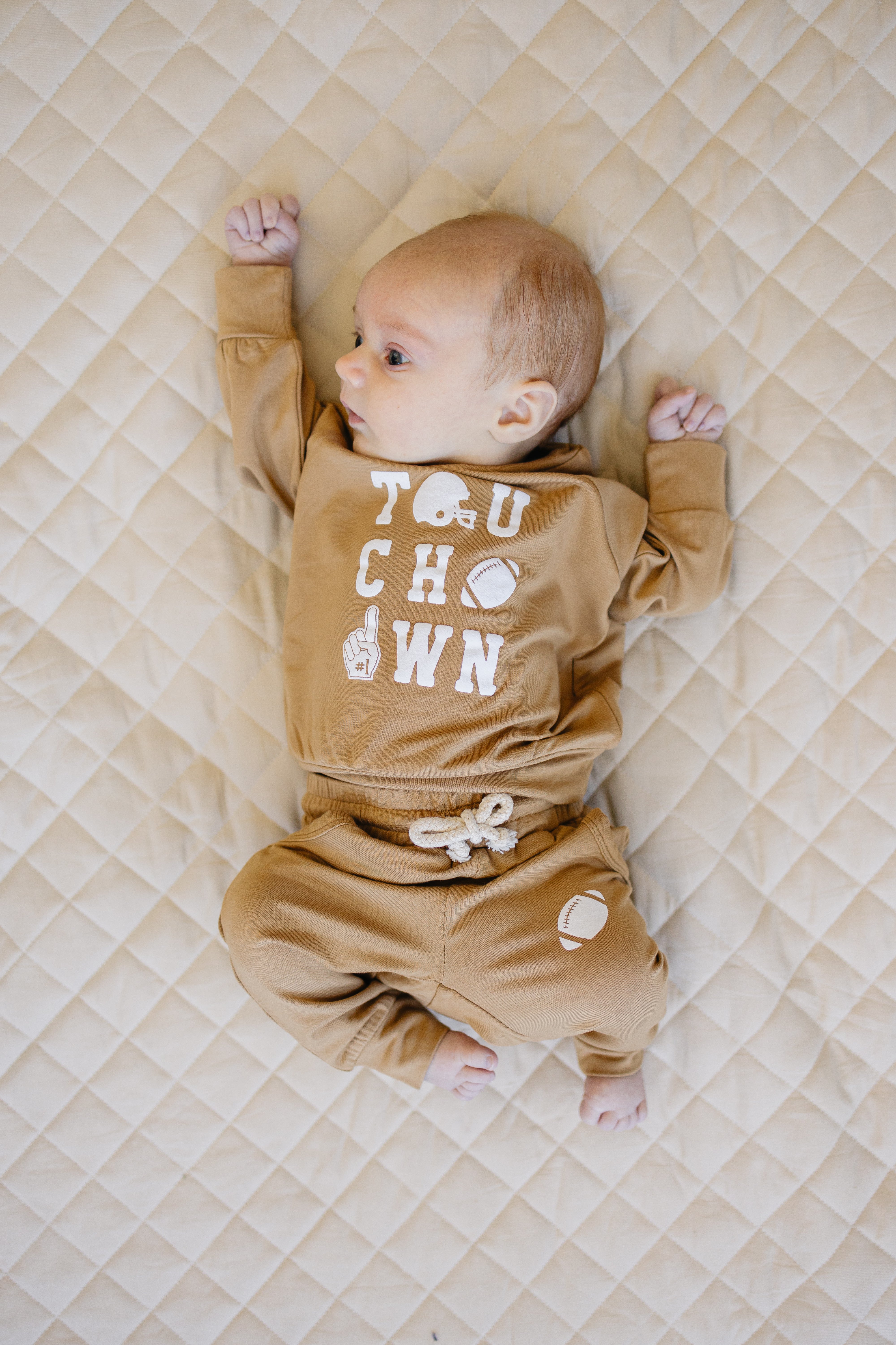 Touchdown Football Bamboo Crewneck & Jogger Set *2T-5T left