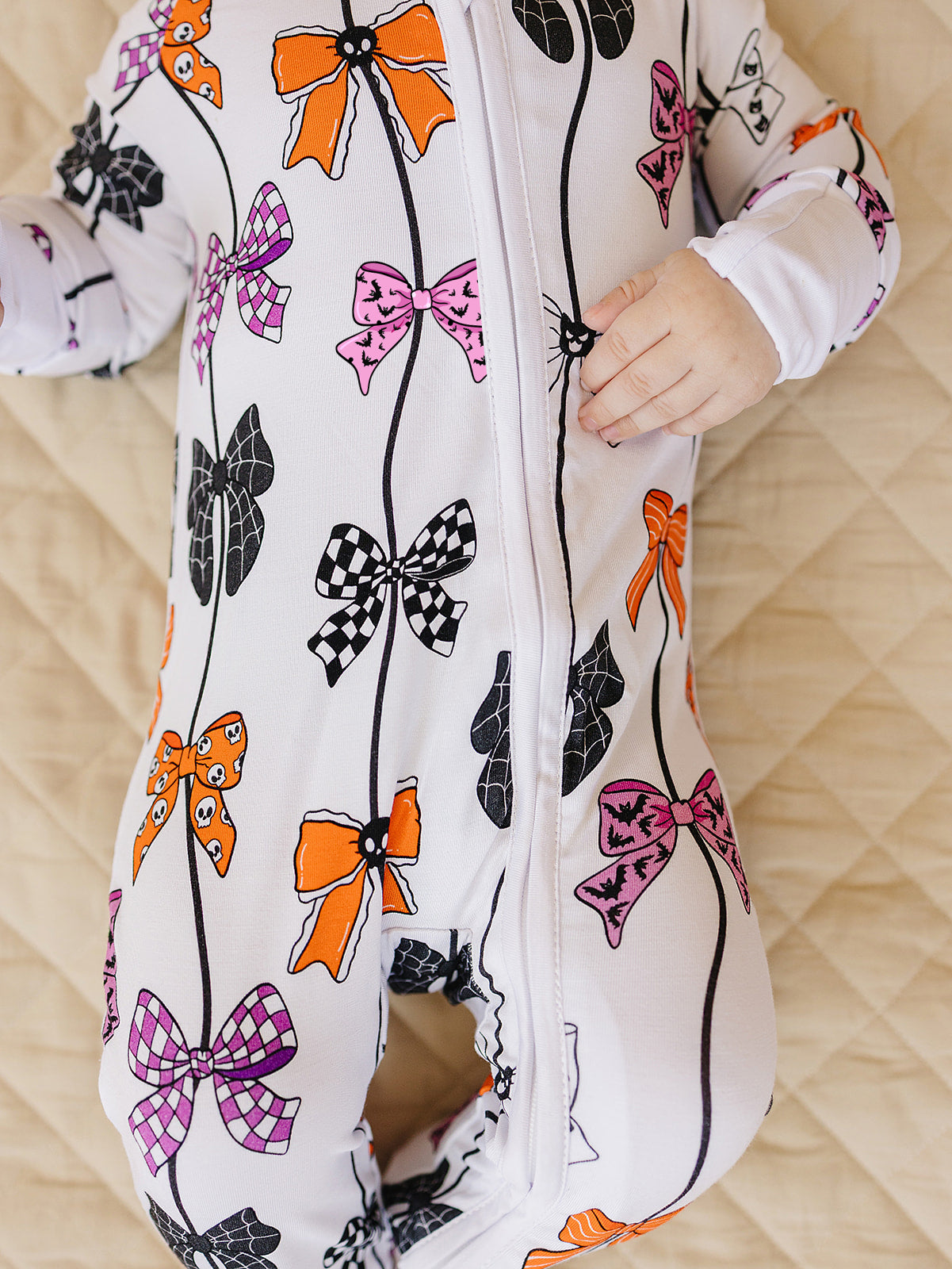 Bamboo Zip Romper | Spooky Bows