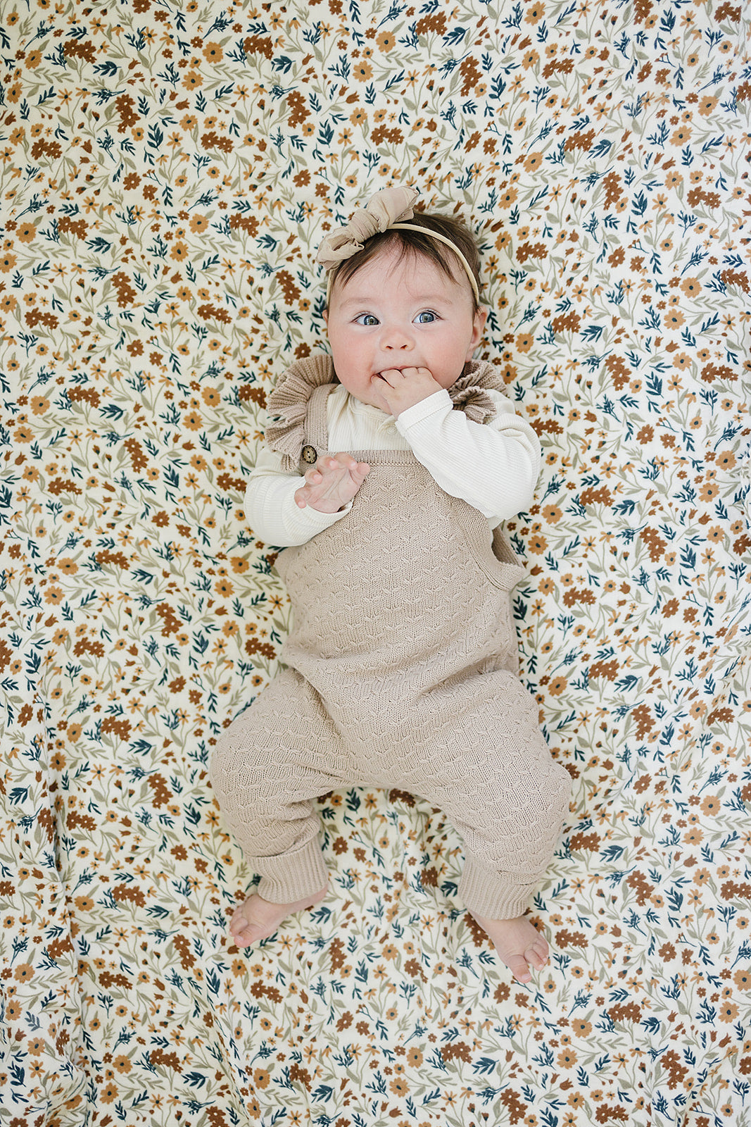 Ruffle Knit Overalls Mebie Baby