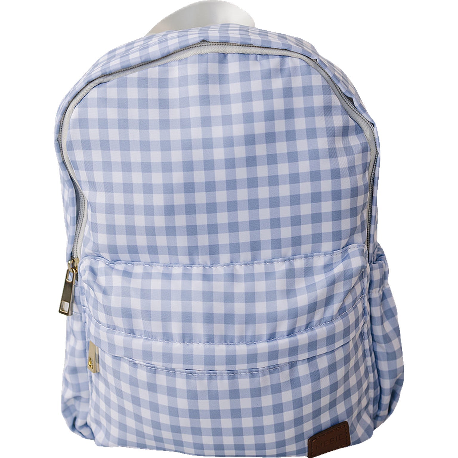 Blue Gingham Mini Backpack
