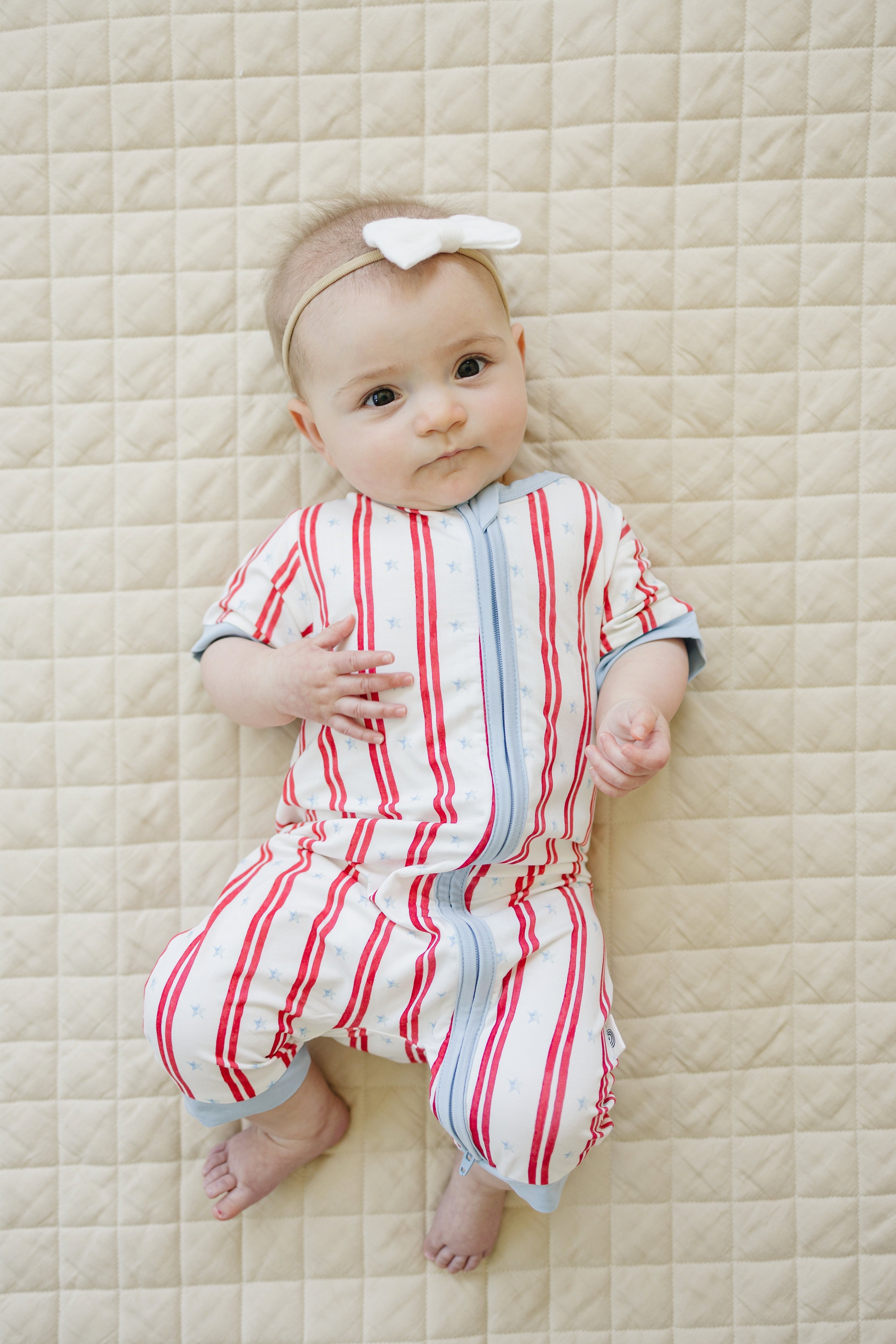 Stars & Stripes Bamboo Shorty Romper
