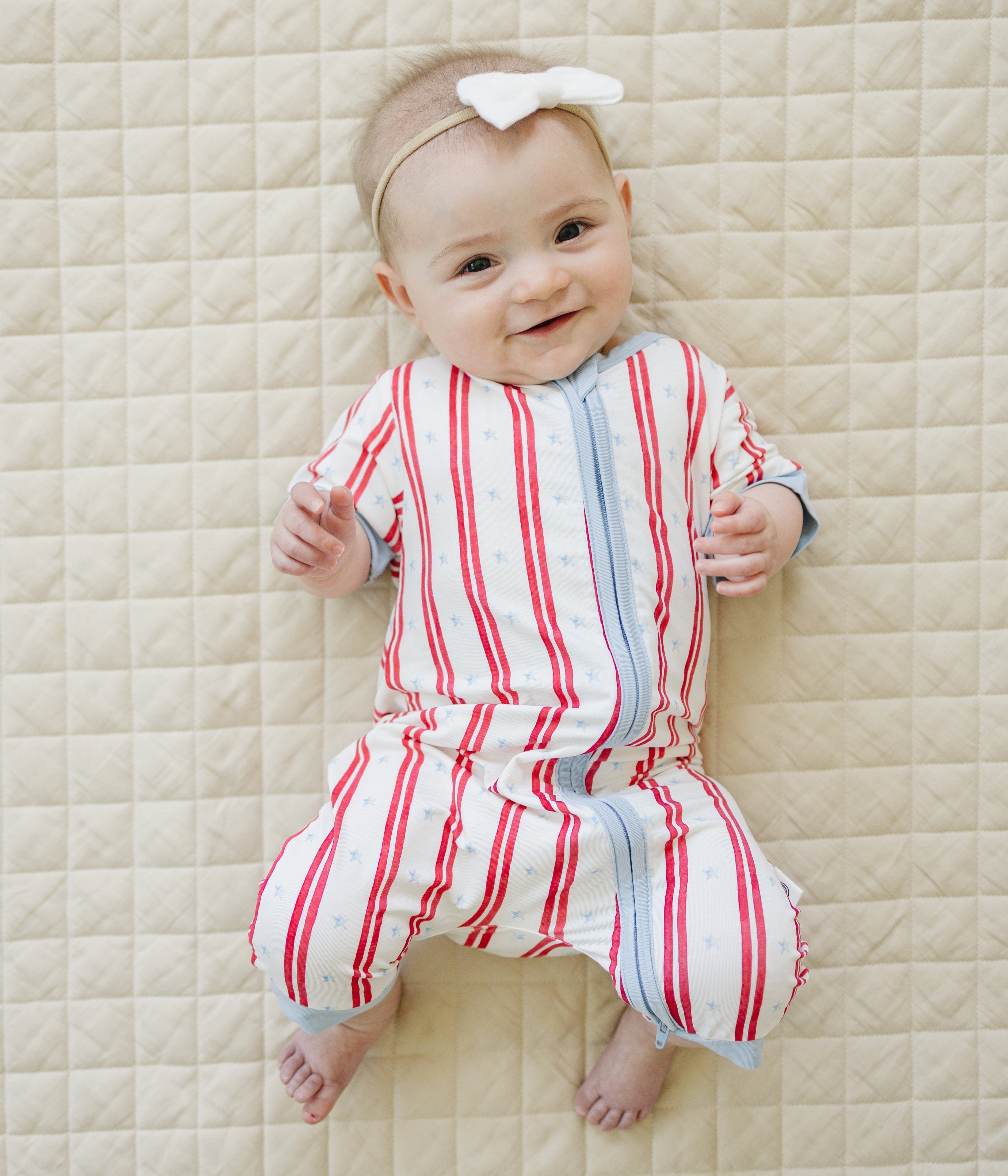 Stars & Stripes Bamboo Shorty Romper