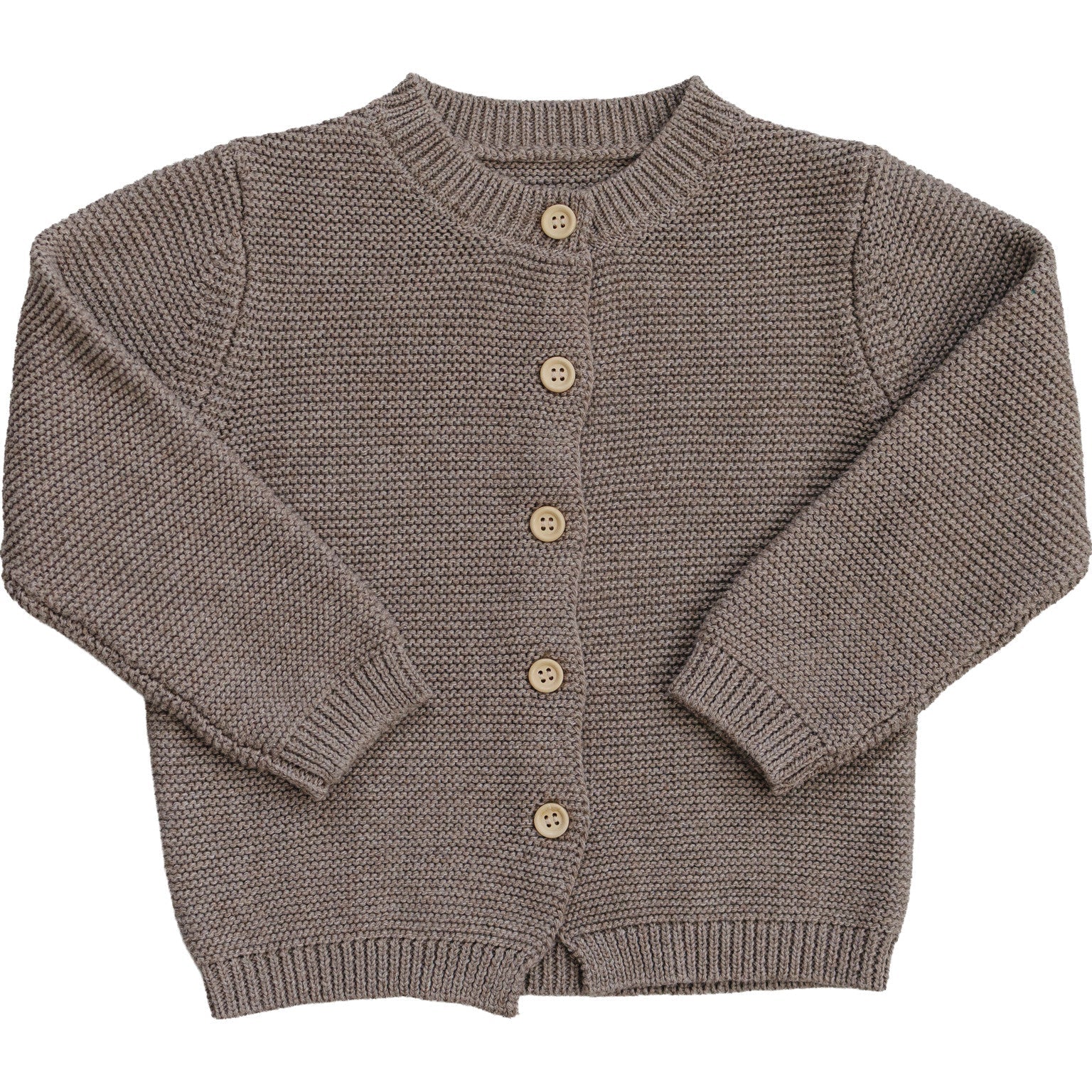 Brown Knit Button Down Cardigan