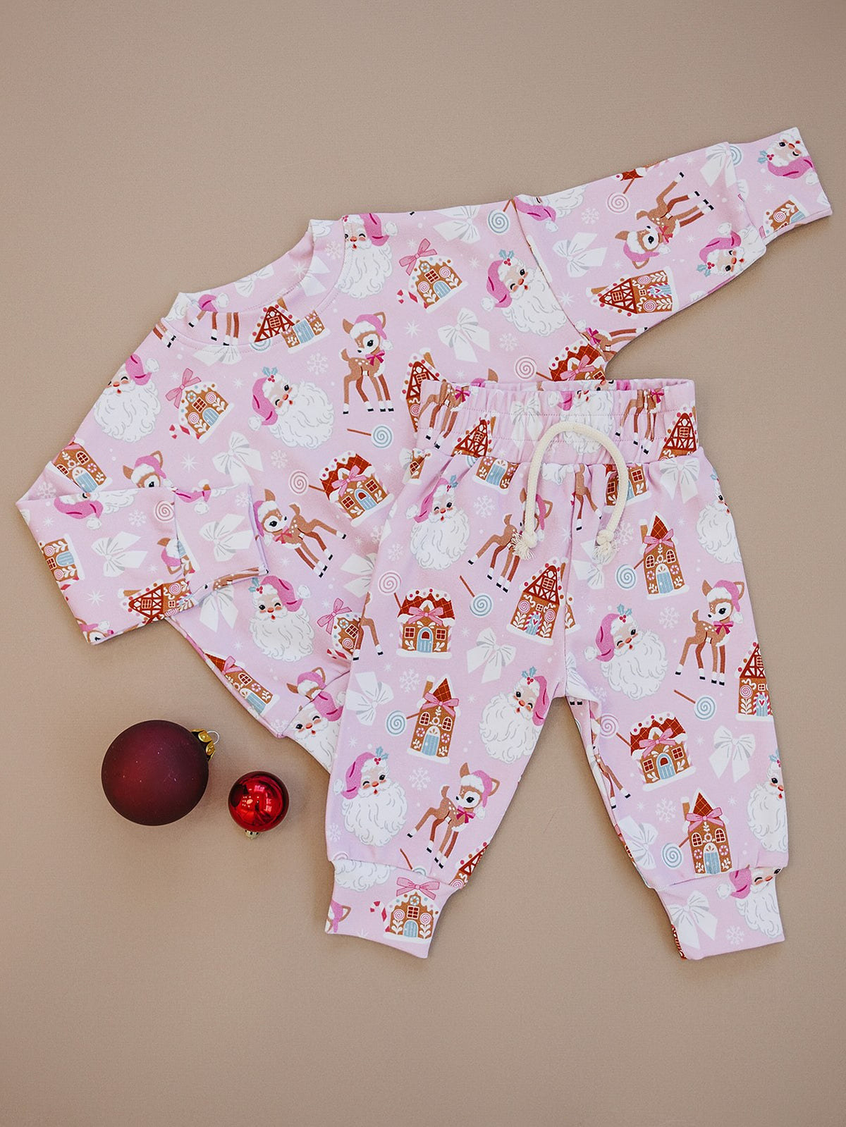 Jogger Set | Pink Christmas